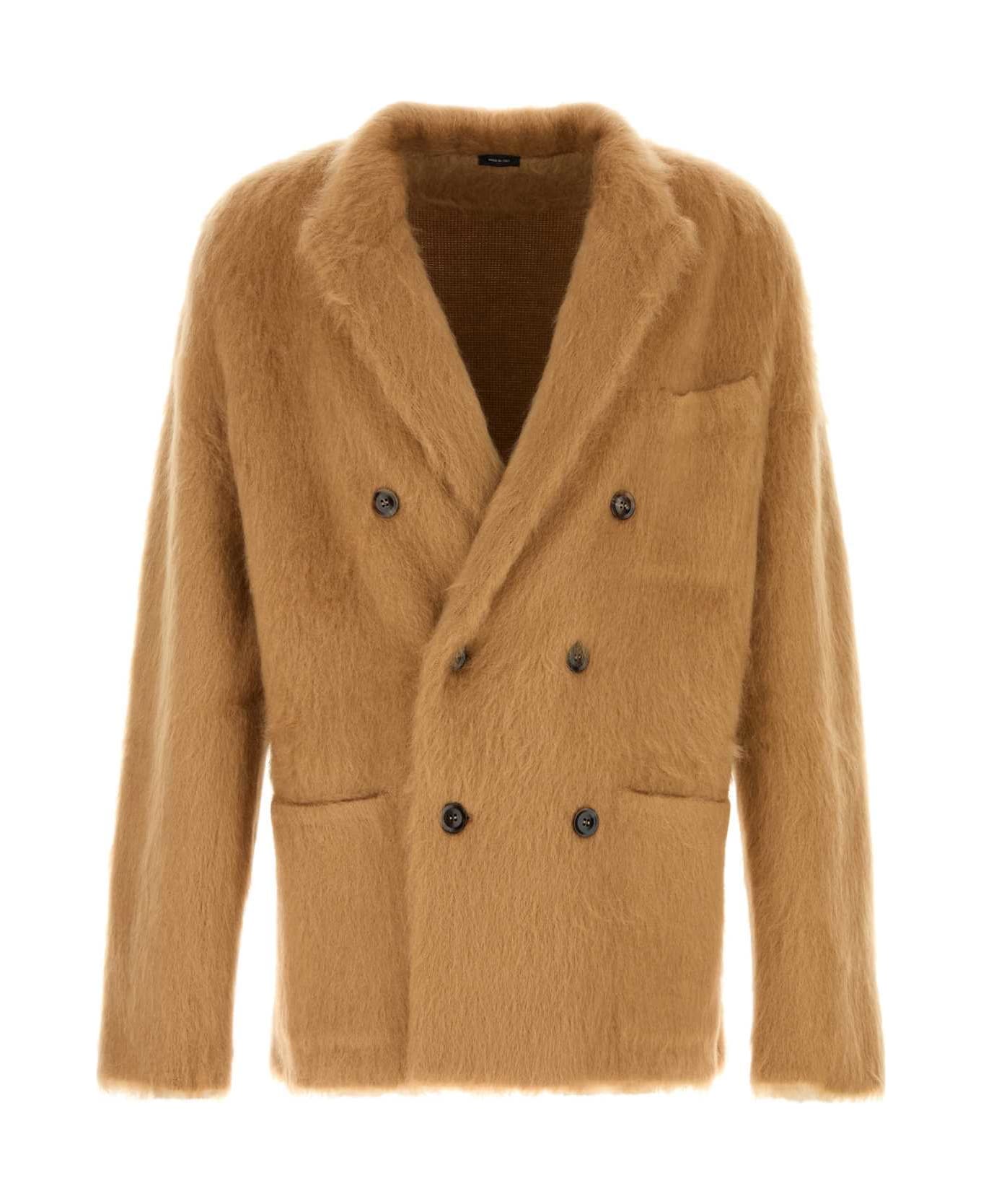 Tom Ford Camel Cashmere Blend Blazer - BROWN
