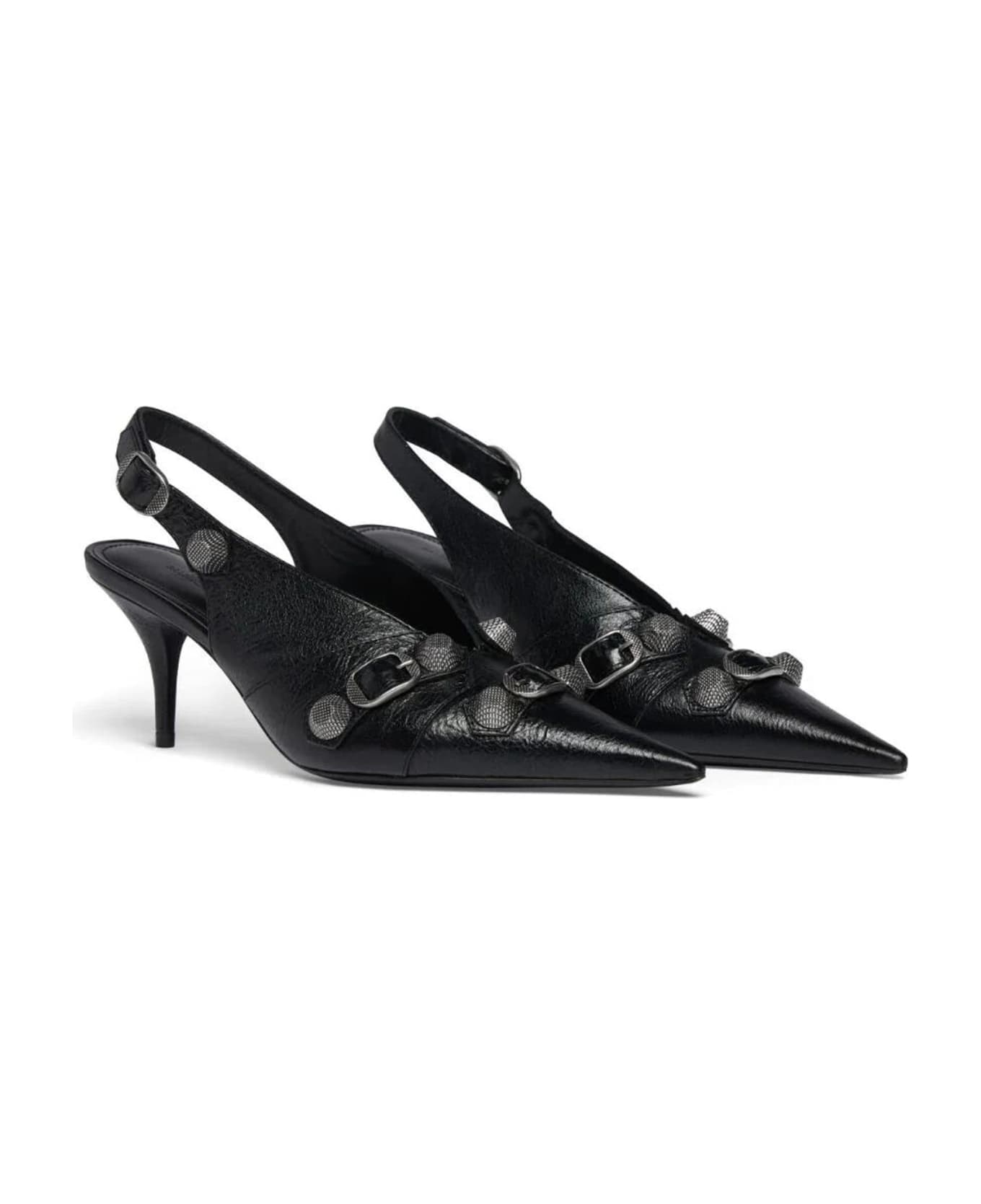 Balenciaga Cagole Slingback Pumps - Black ハイヒール