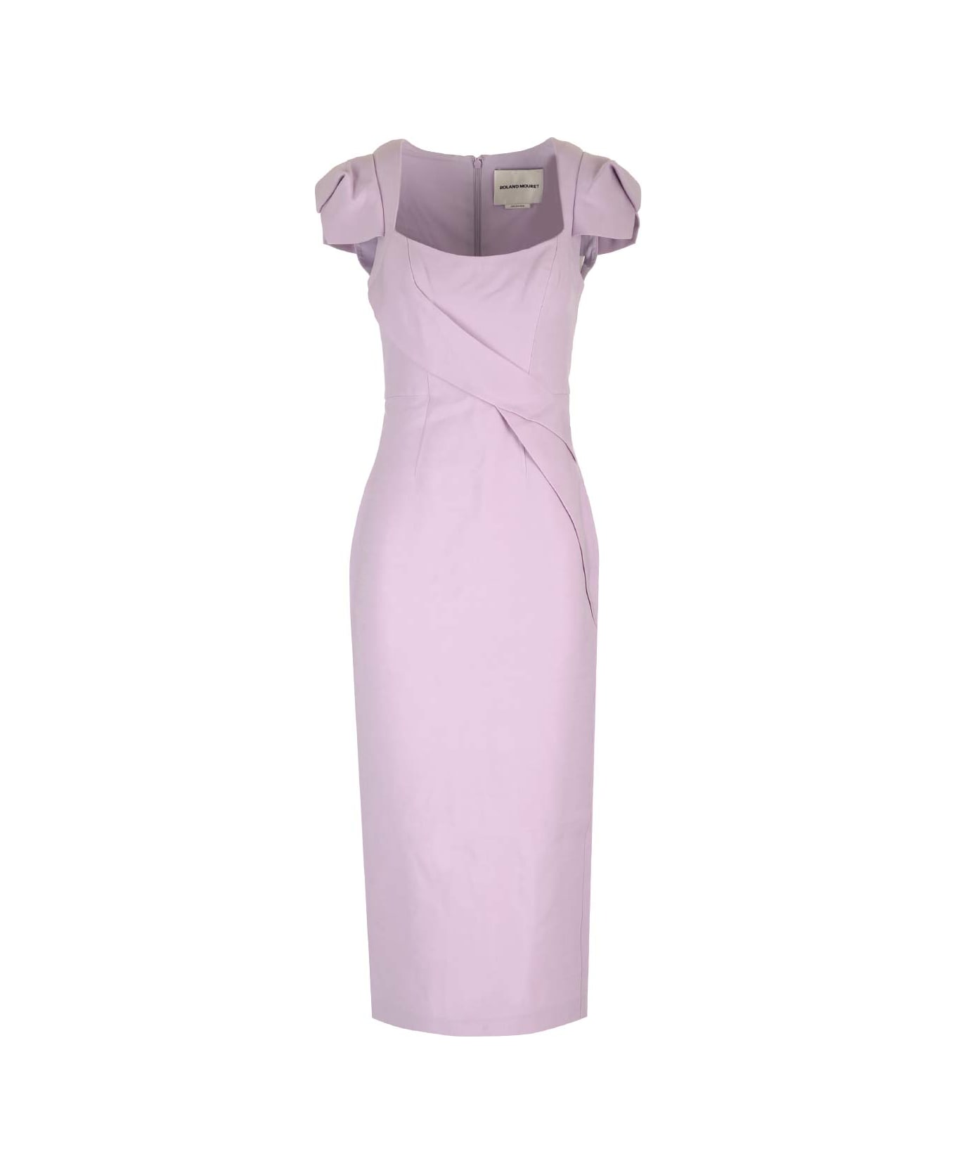 Roland Mouret Wool And Silk Blend Midi Dress - Violet