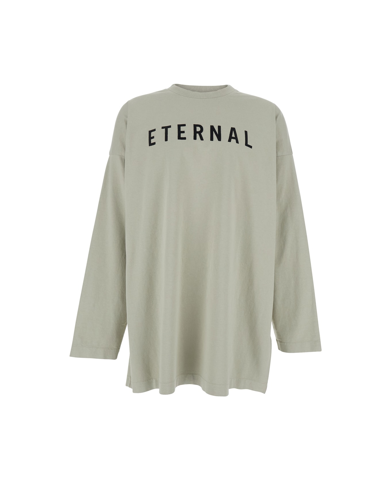 Fear of God Grey T-shirt With Eternal Print On The Front And Logo Patch On The Back In Cotton Man - Grey