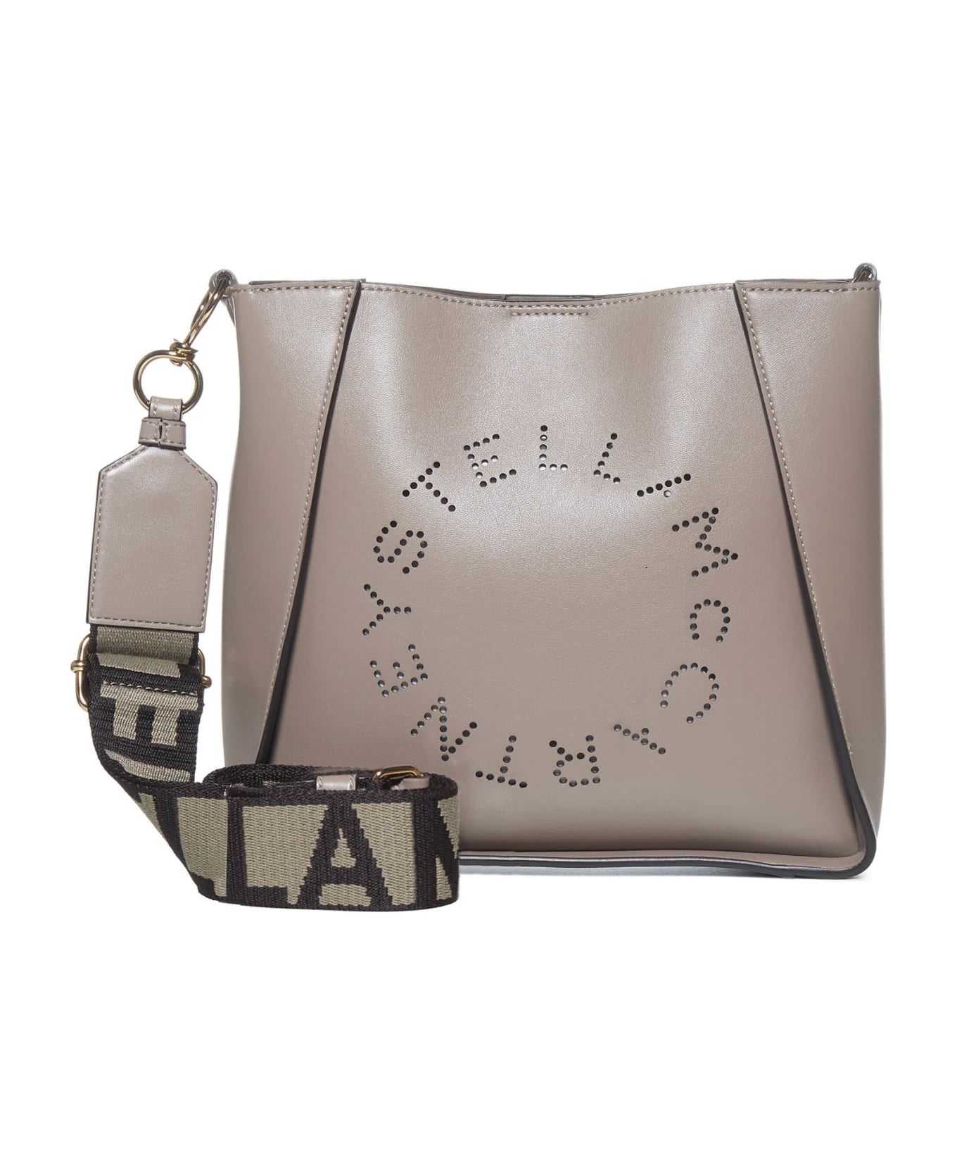 Stella McCartney Crossbody Bag With Perforated Stella Logo - Moss