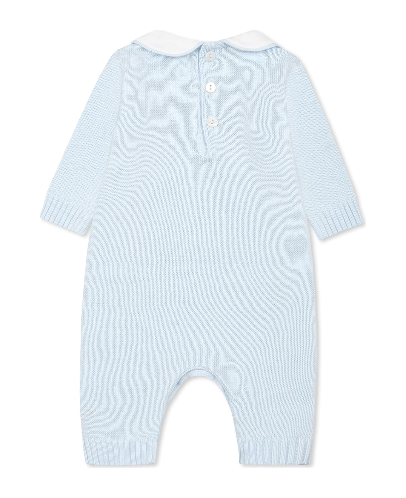 Little Bear Light Blue Babygrow For Baby Boy - Light Blue