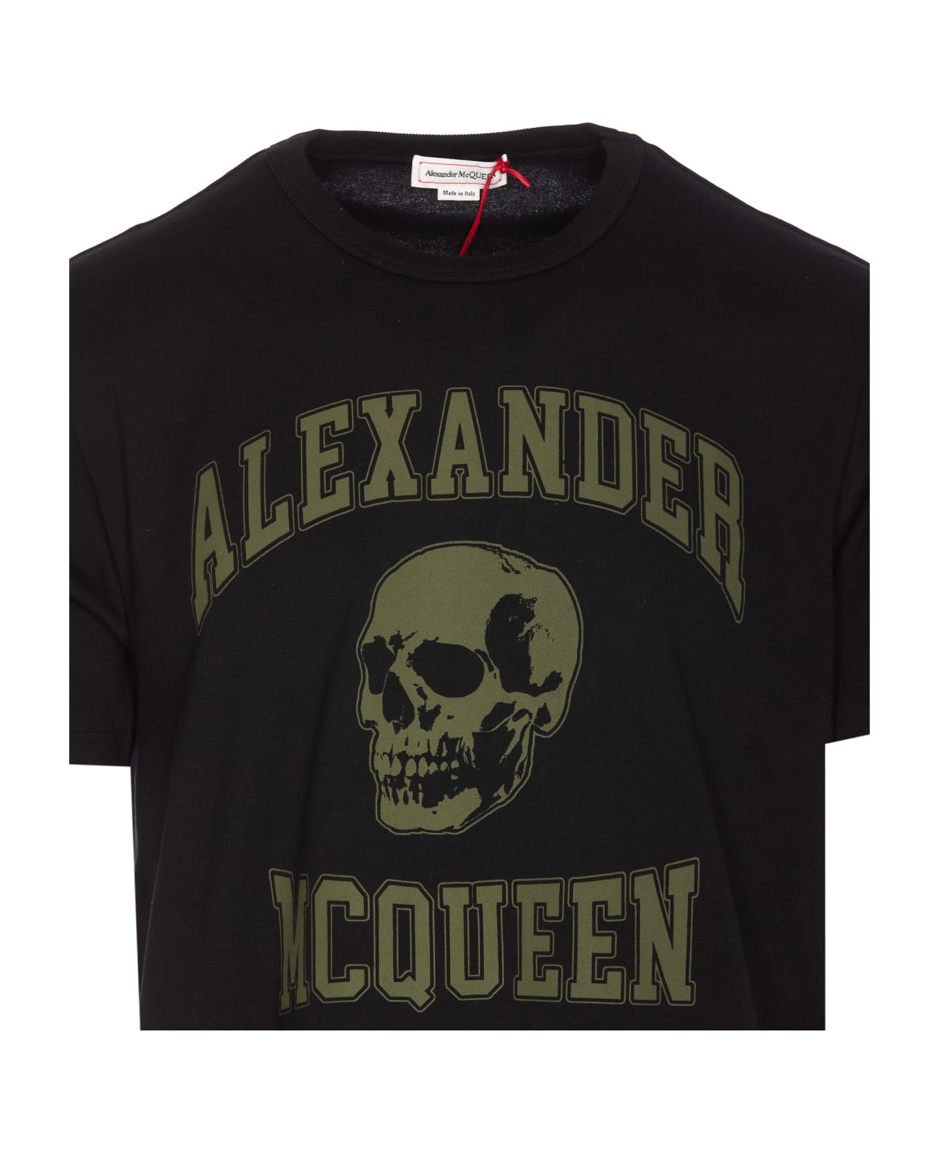 Alexander McQueen Varsity T-shirt - Black Khaki