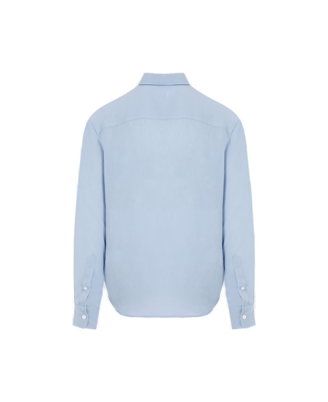 Ami Alexandre Mattiussi Long-sleeved Buttoned Shirt - Cashmere Blue
