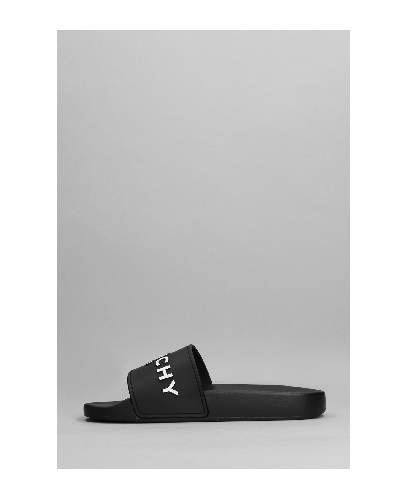 Givenchy Flats In Black Rubber/plasic - black