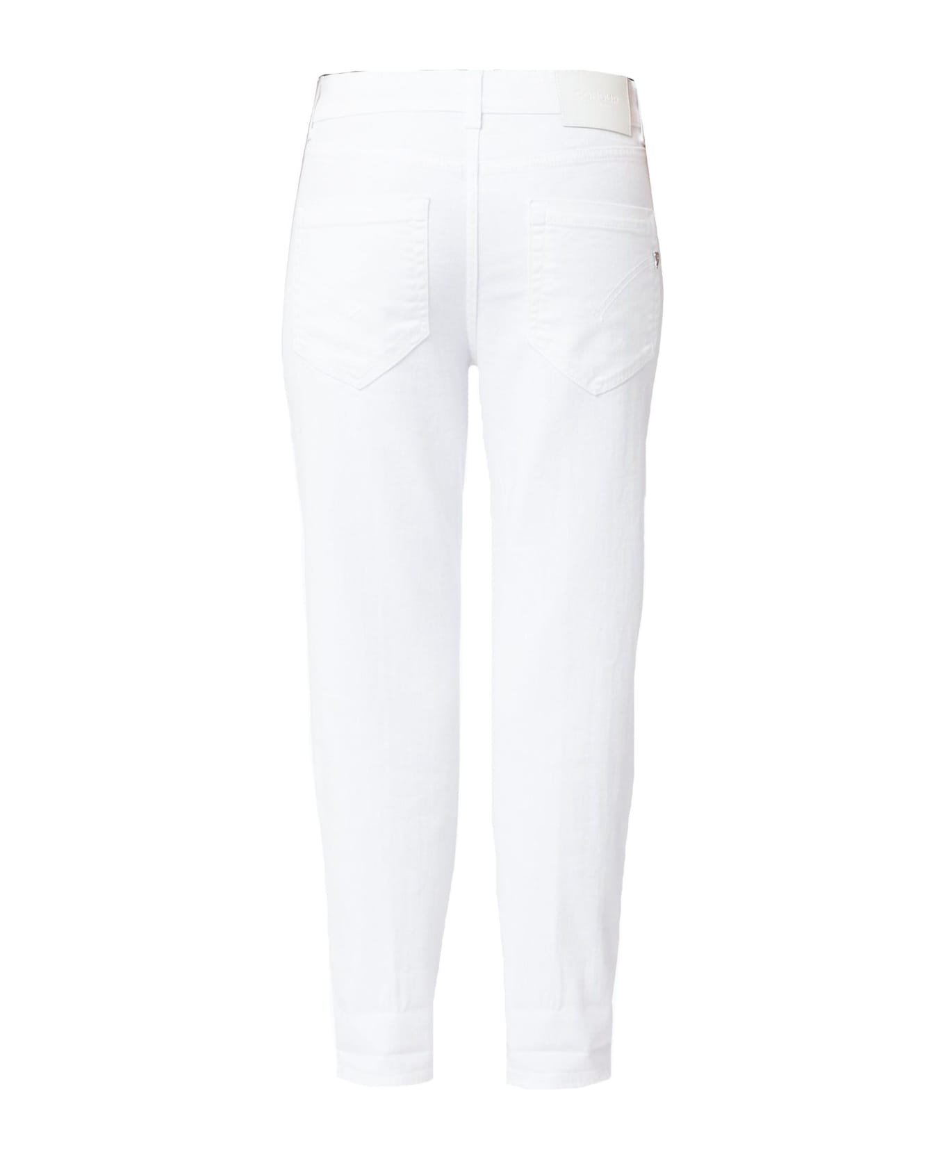 Dondup White Cotton-blend Jeans - White