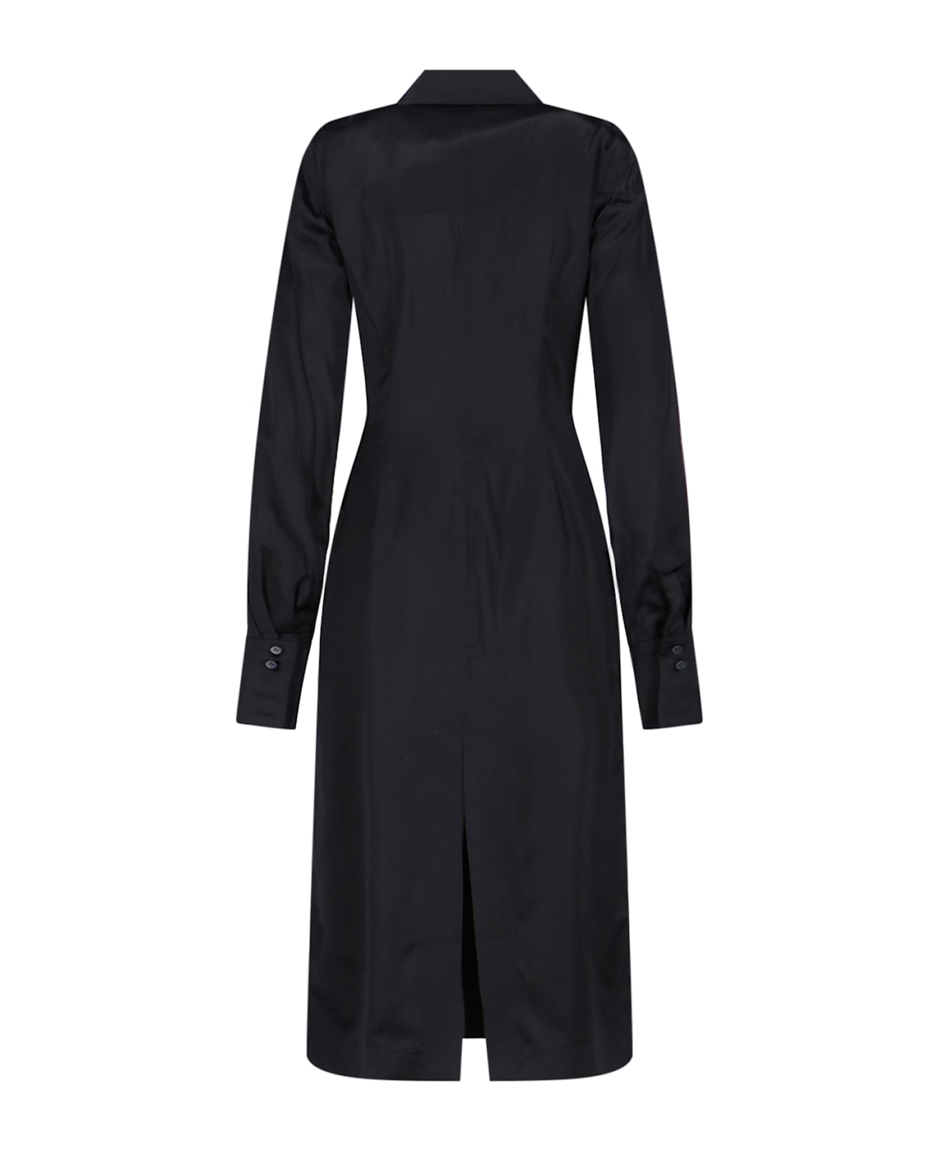 Marine Serre Satin Midi Dress - Black  