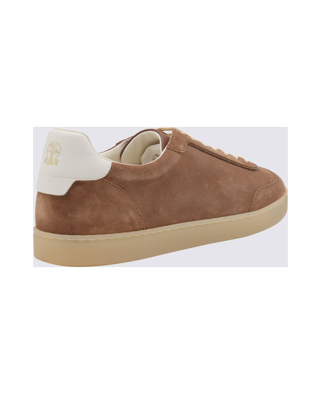 Brunello Cucinelli Beige Leather Sneakers - NUT