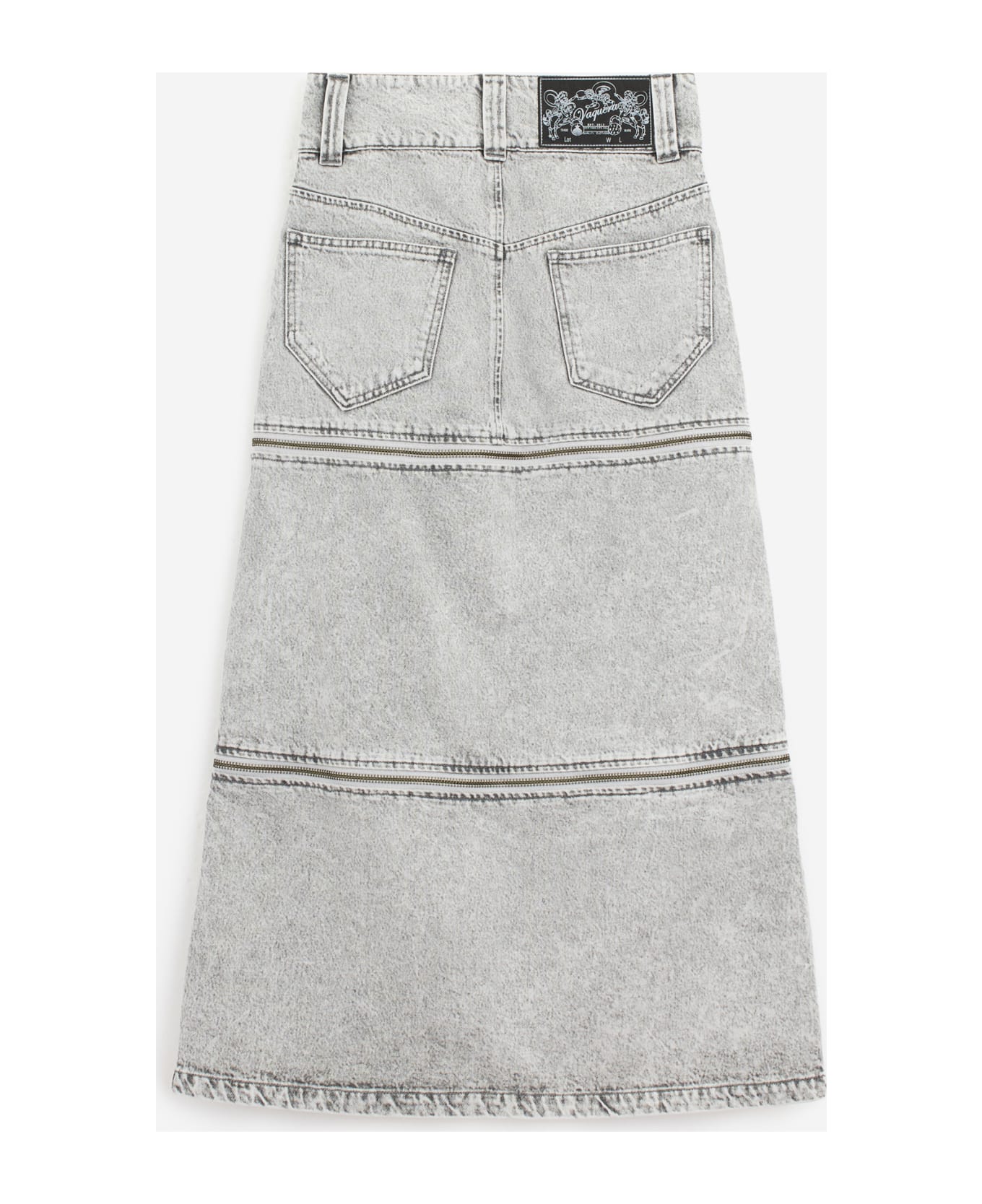 Vaquera Zipper Skirt Skirt - grey スカート