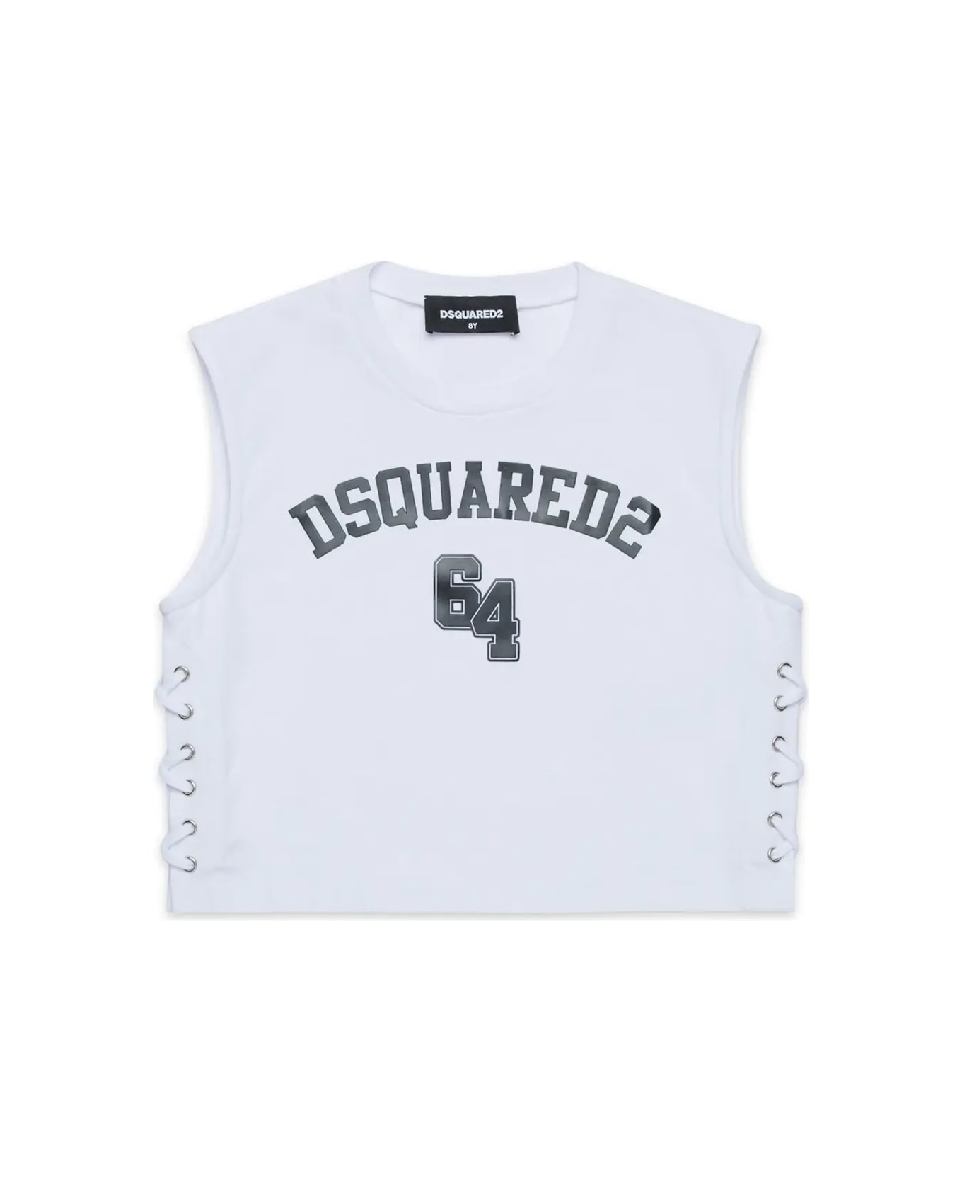 Dsquared2 White Top With Print - White