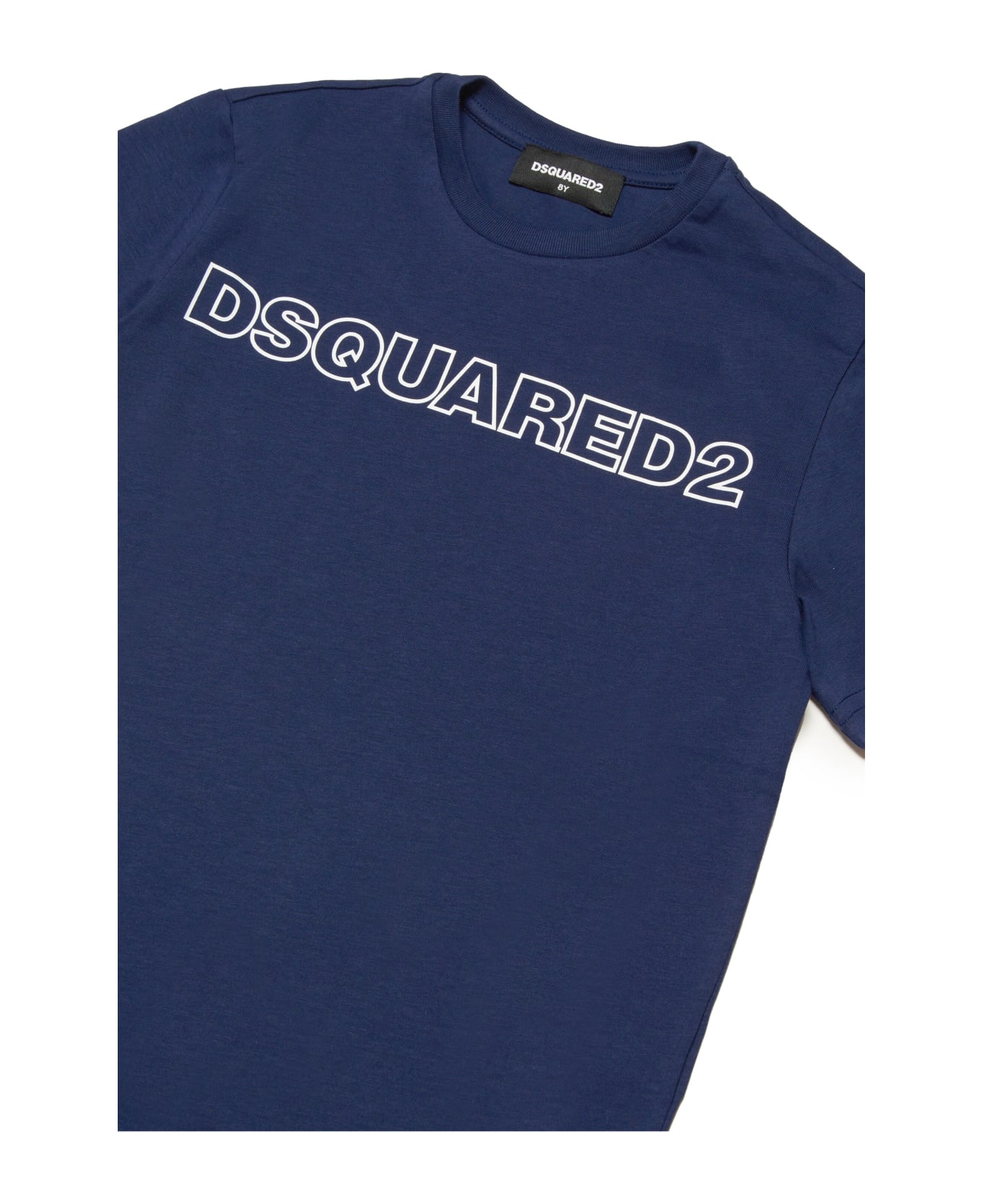 Dsquared2 D2t948u Relax T-shirt Dsquared Crew-neck, Short-sleeved, Cotton Jersey T-shirt. Fit: Relaxed Fit, Regular. The Garment Features 's Contrastin - Blu