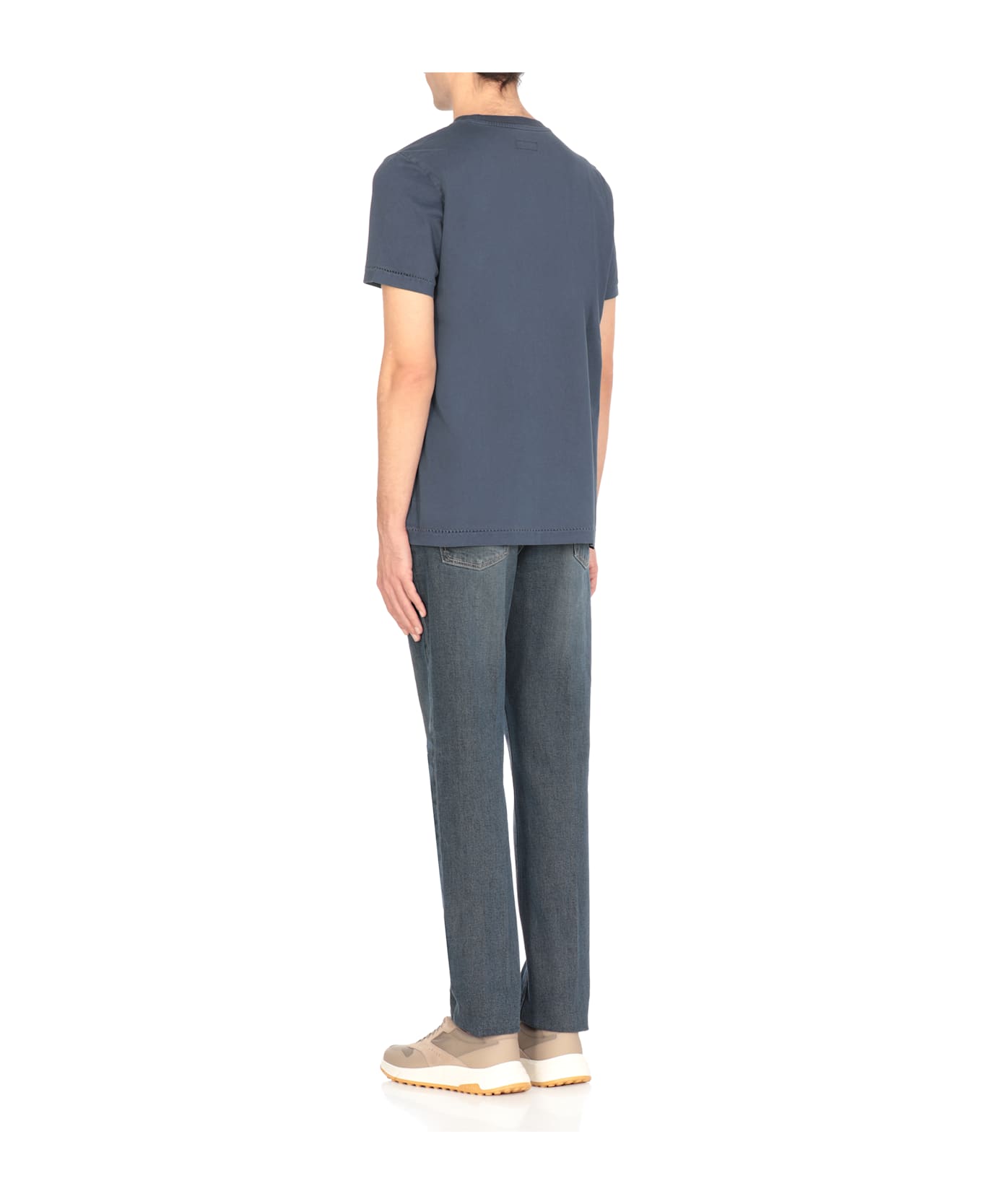 Fay T-shirt With Logo - Blue