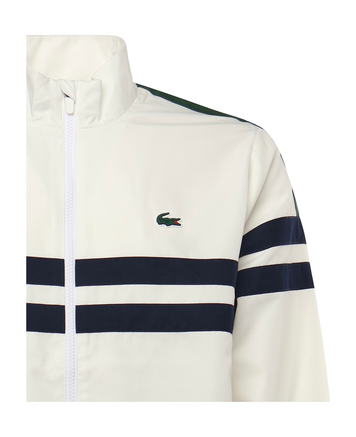 Lacoste Printed Tennis Tracksuit - White, Navy Blue, Green