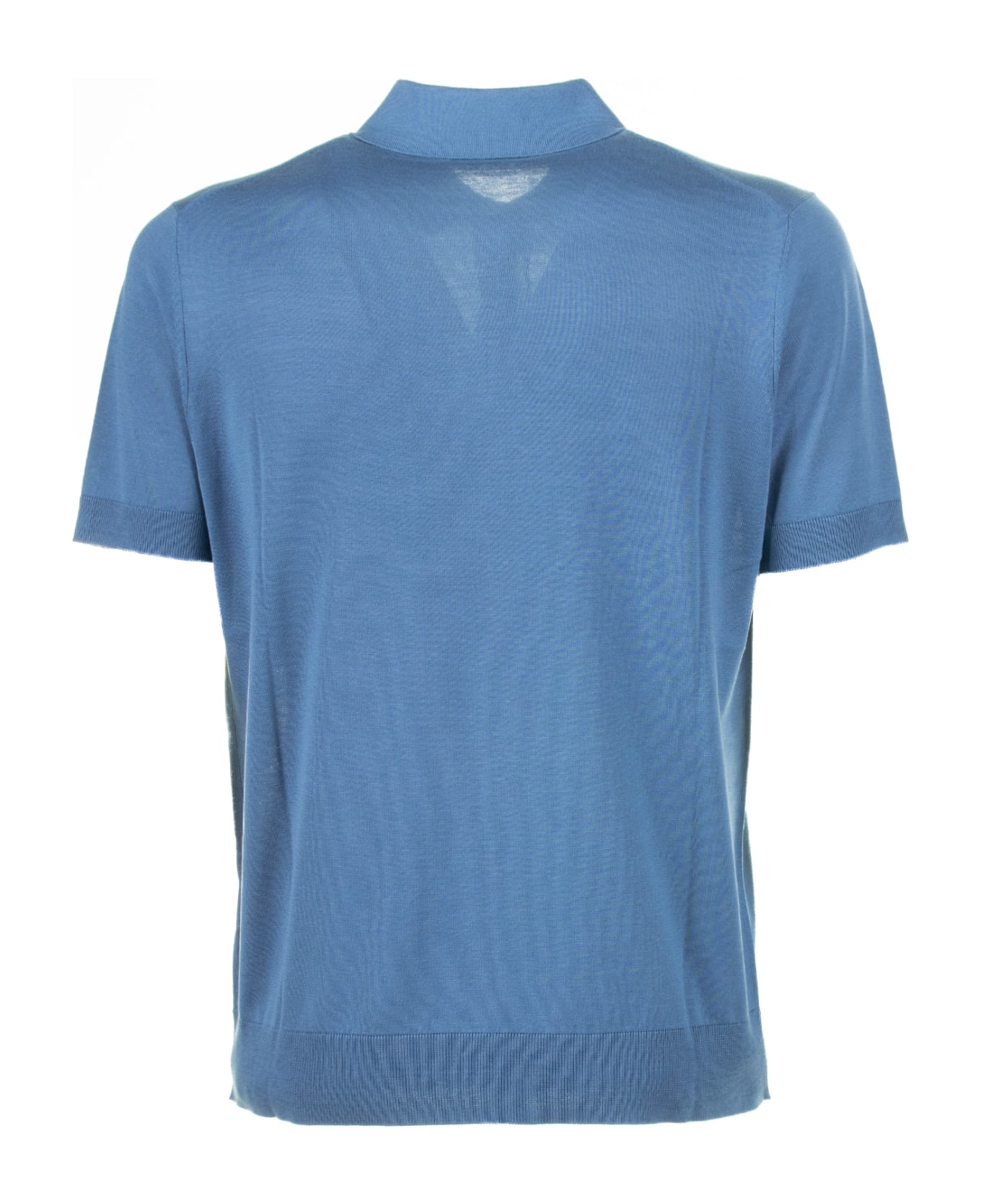 Paolo Pecora Light Blue Polo Shirt With Short Sleeves - AZZURRO ポロシャツ