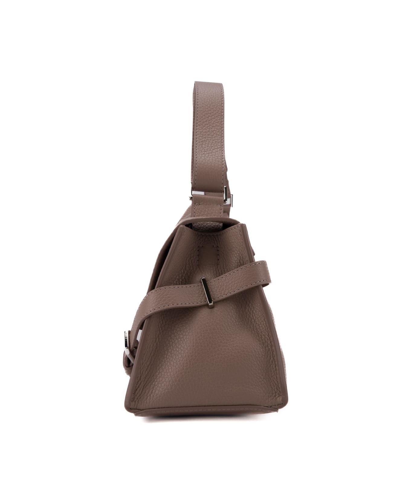 Orciani Sveva Longuette Sense Bag In Leather - ROSA ANTICO