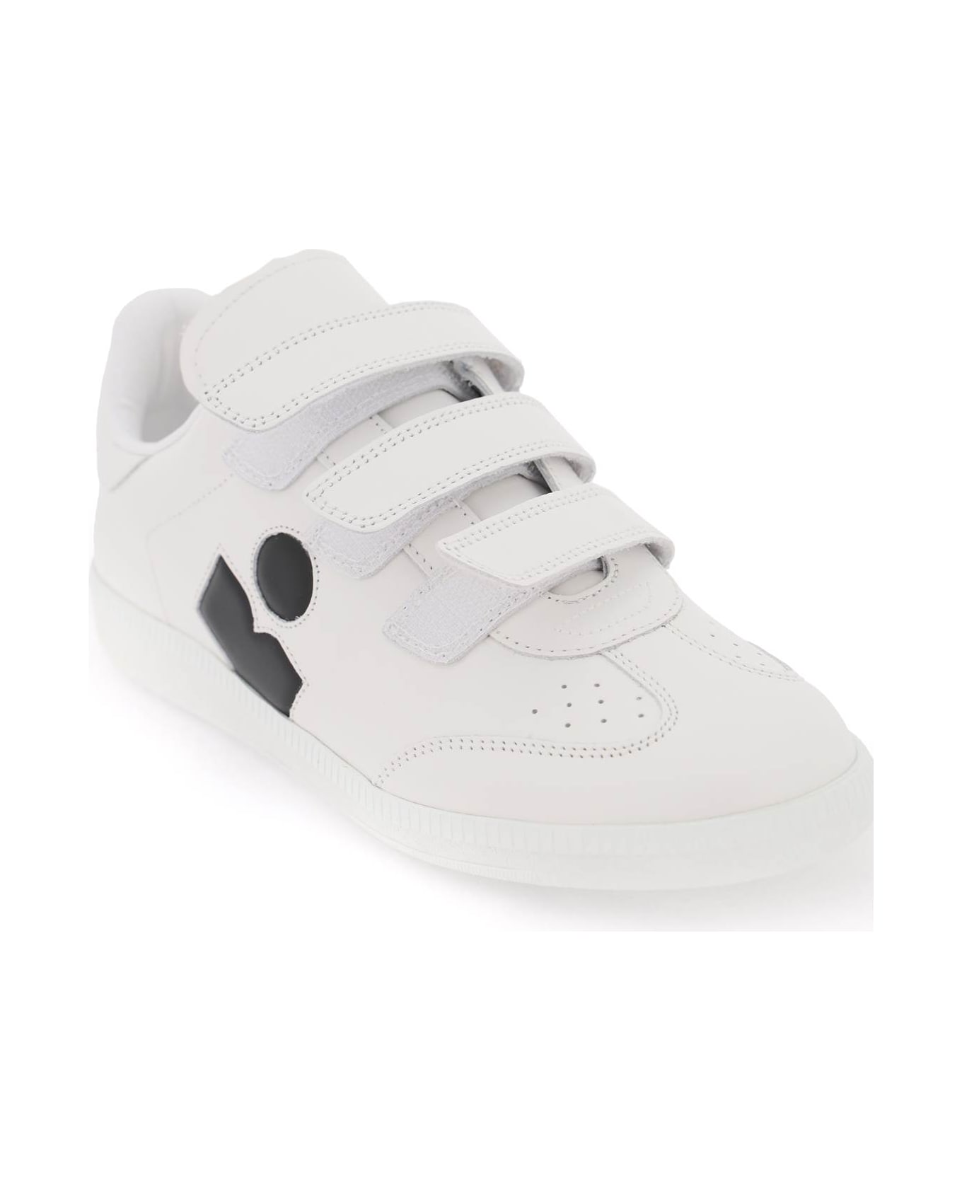 Marant Étoile Beth Leather Sneakers - WHITE BLACK (White) スニーカー