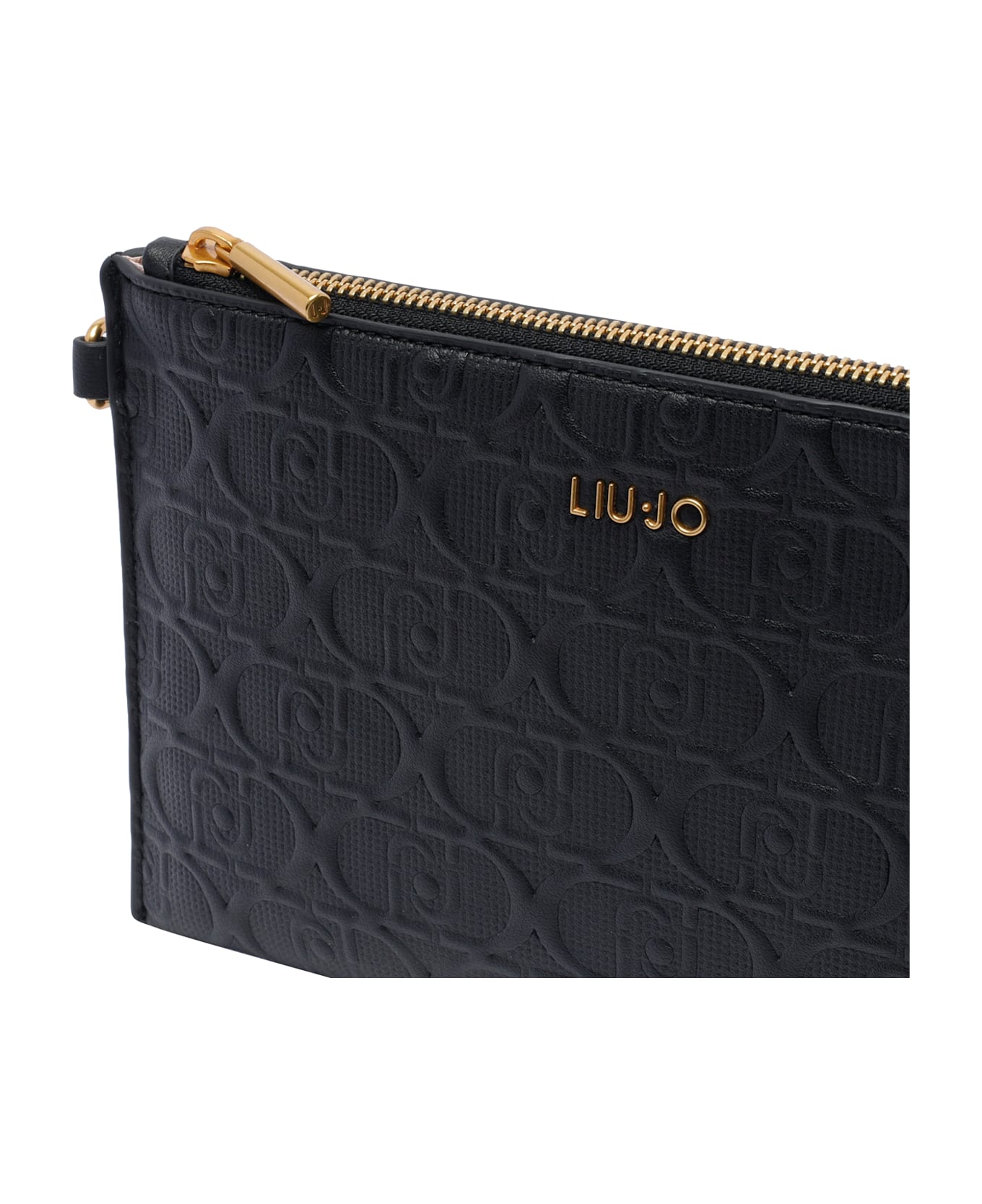 Liu-Jo Logo Zip Wallet - Black