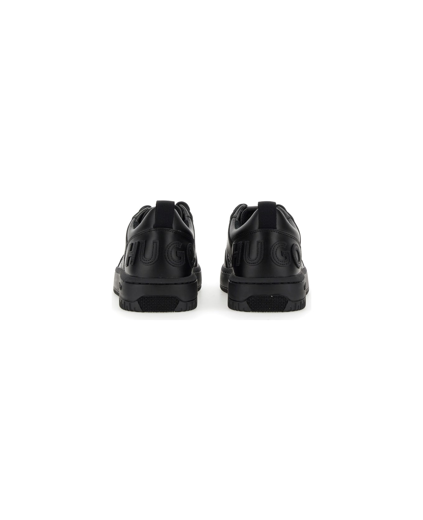 Hugo Boss Leather Sneaker - BLACK