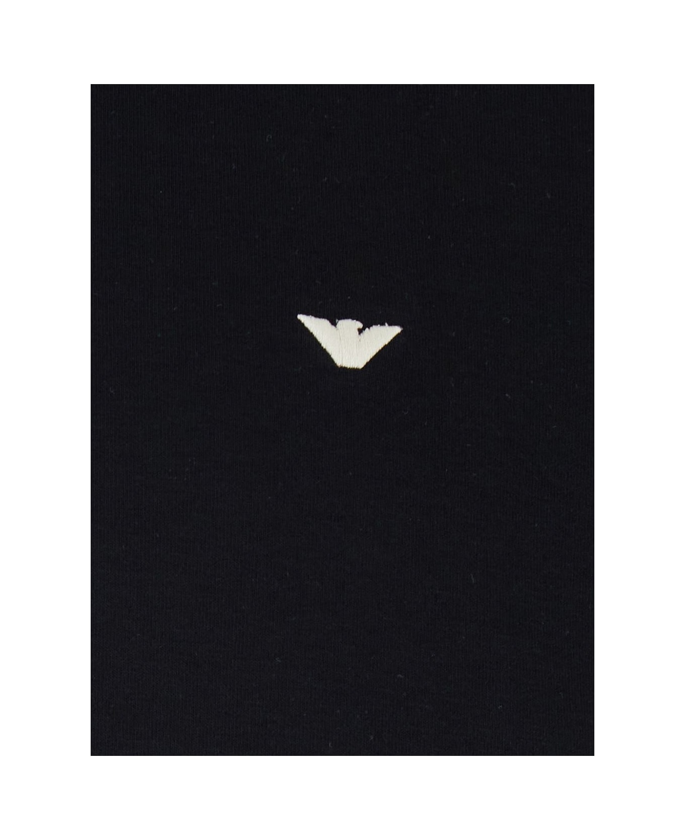 Emporio Armani Cotton Crewneck Sweatshirt - Black