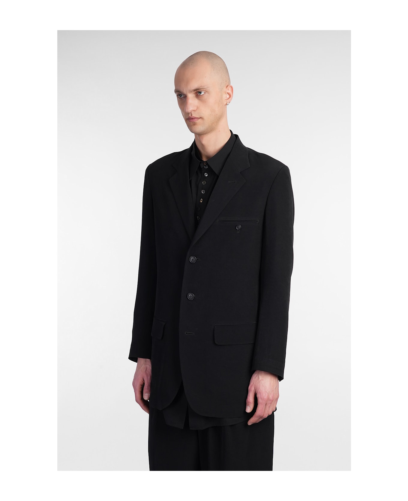 Yohji Yamamoto I Blazer In Black Triacetate - black
