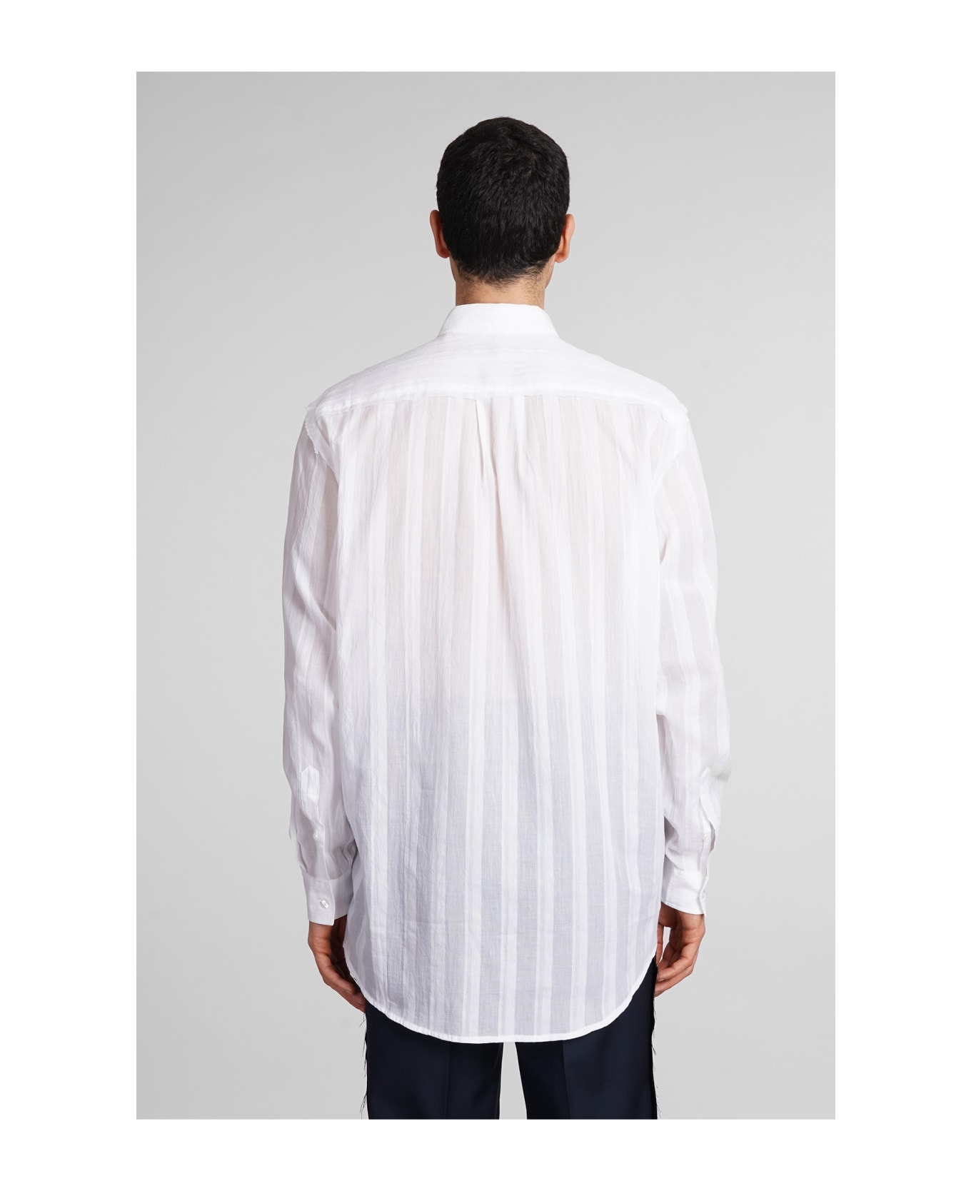Paura Erzin Shirt In White Cotton - white シャツ