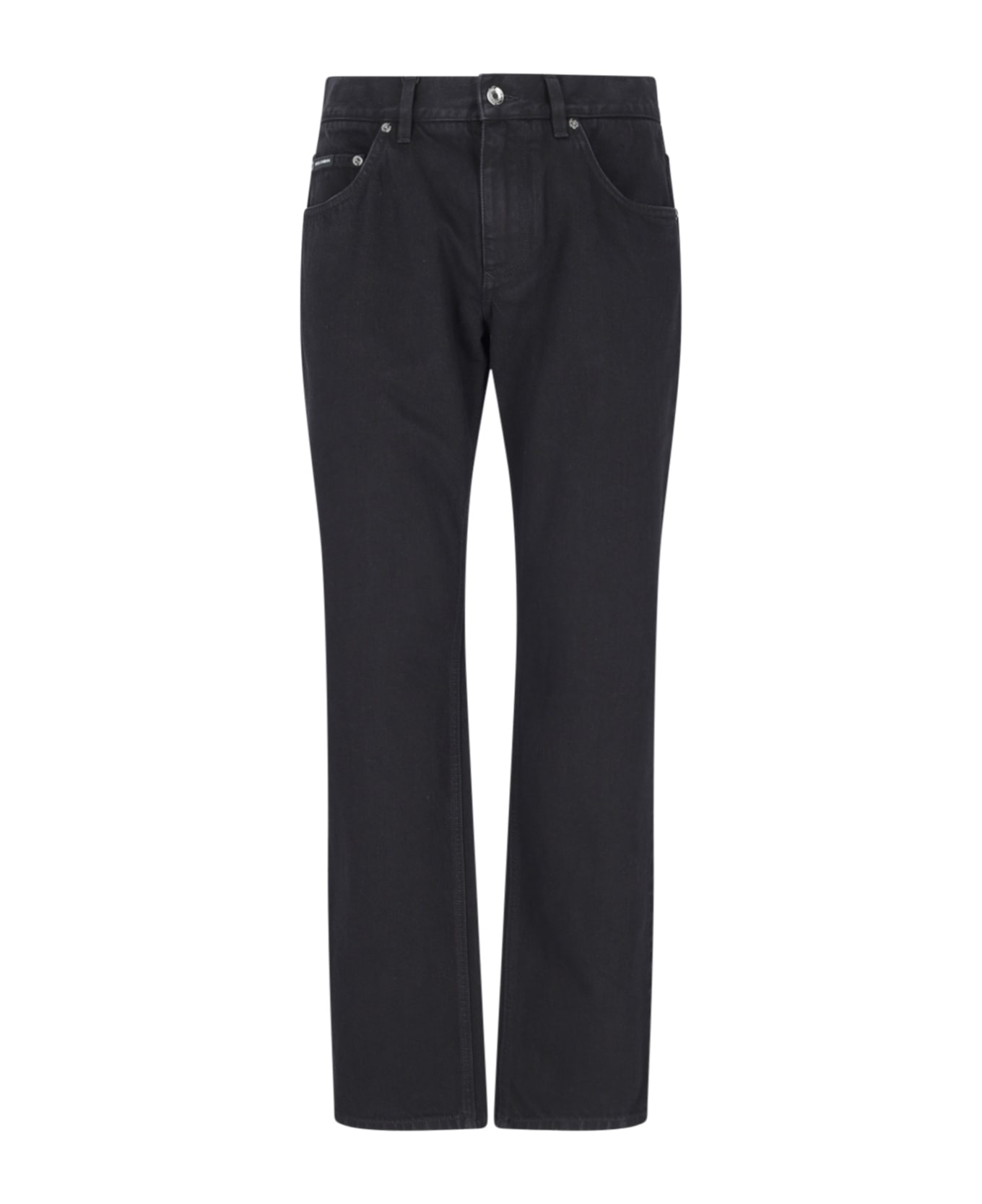 Dolce & Gabbana Straight Leg Jeans - Black
