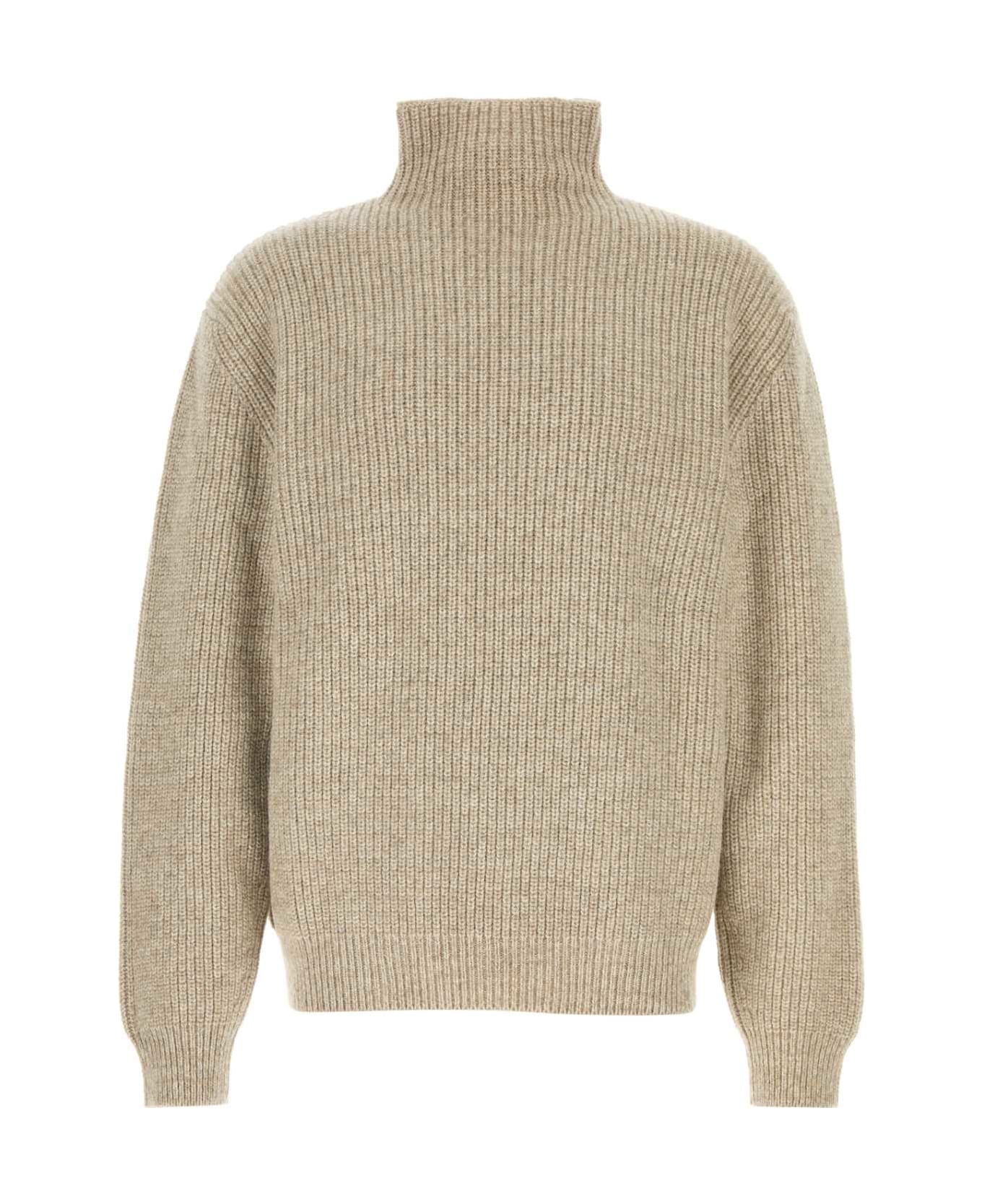 Lemaire Cappuccino Wool Oversize Sweater - BEIGEOAT