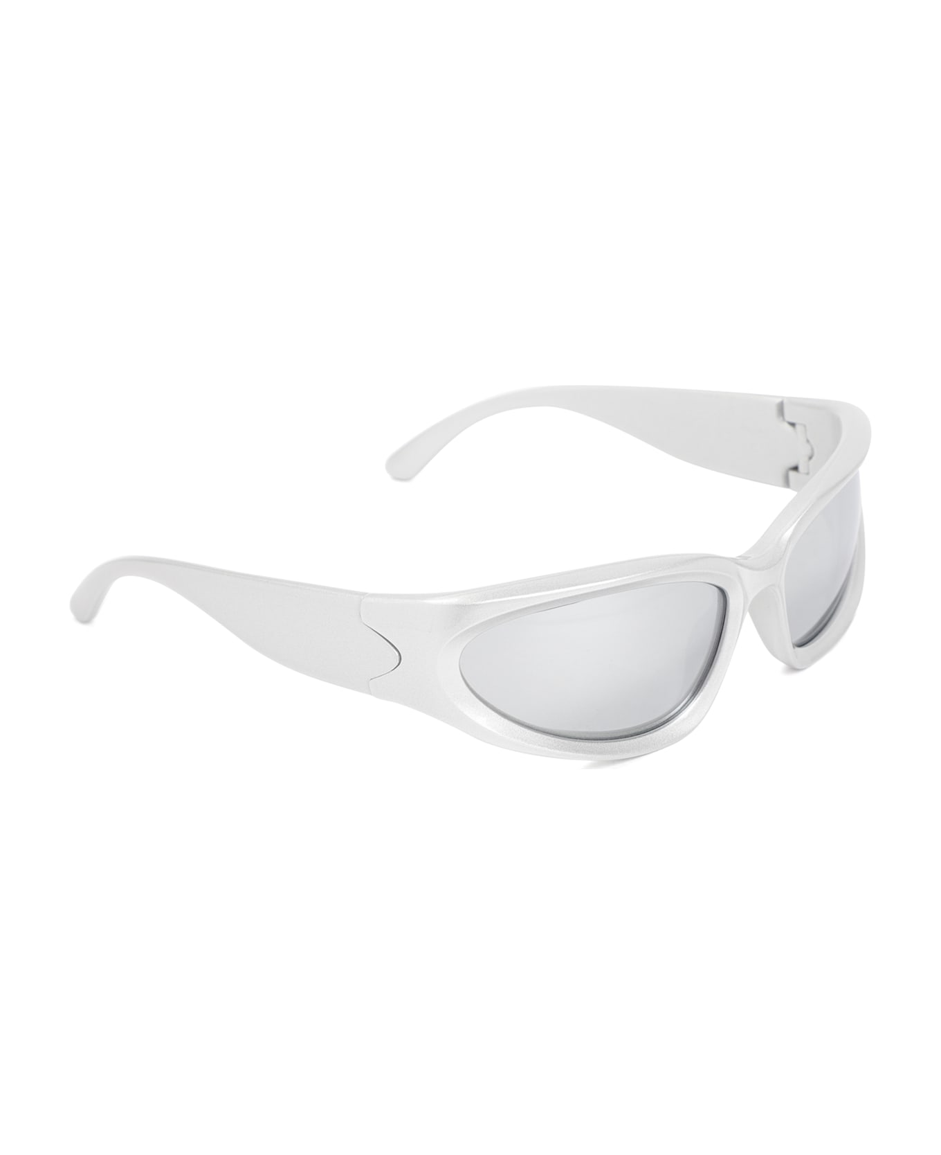 Balenciaga Swift Oval Sunglasses - Silver