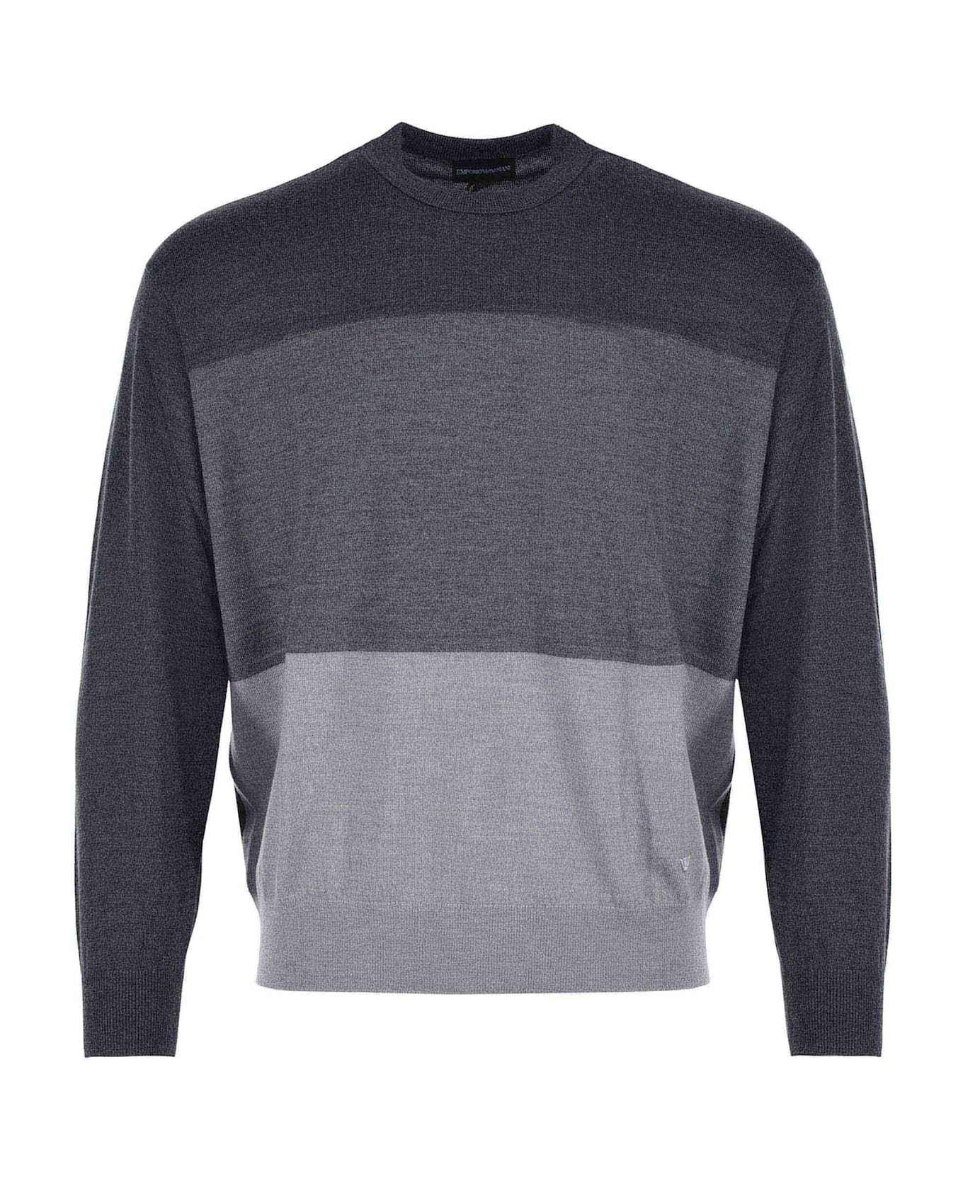 Emporio Armani Sweater In Virgin Wool - Grey