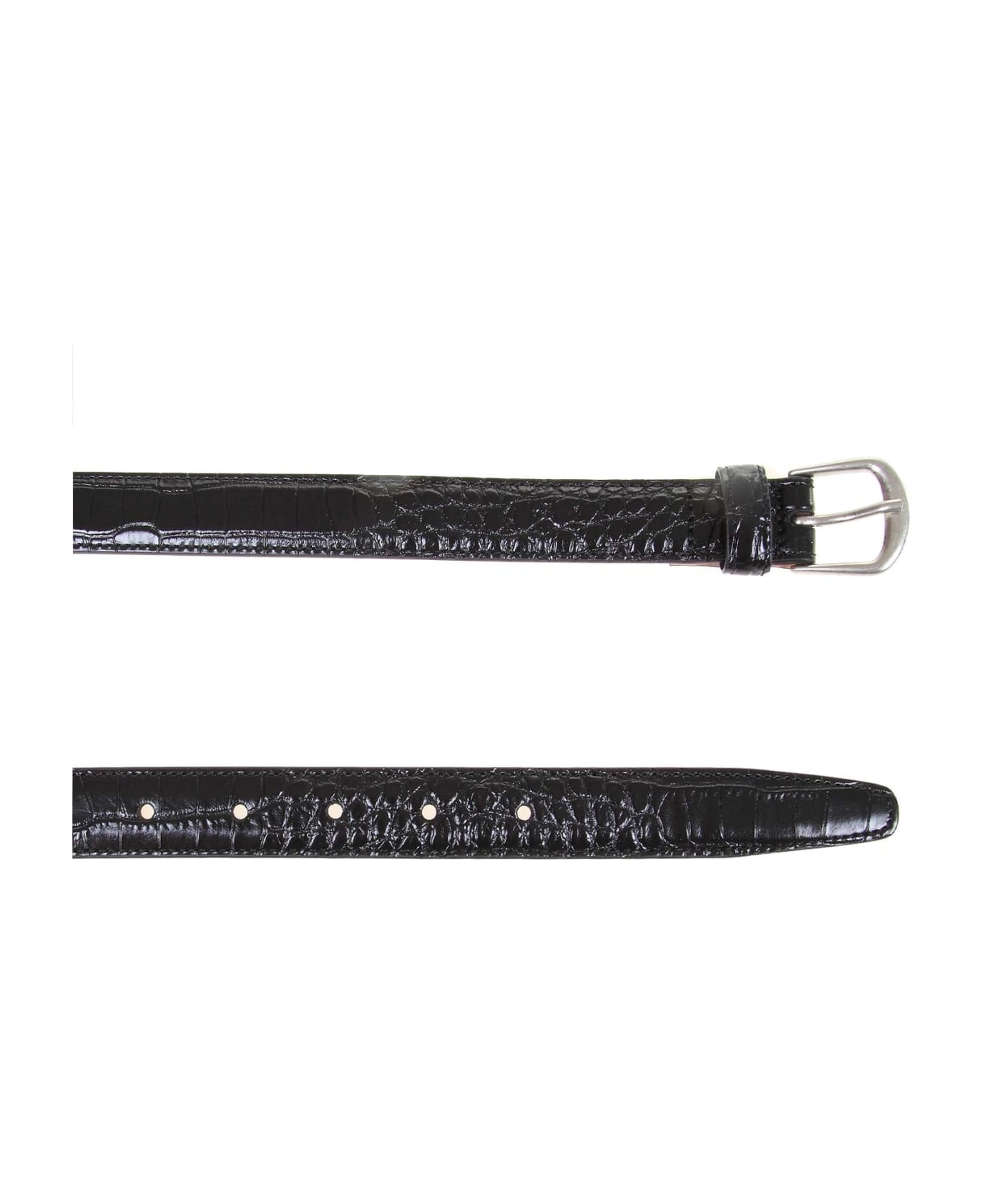 Dsquared2 Black Leather Belt - Black ベルト