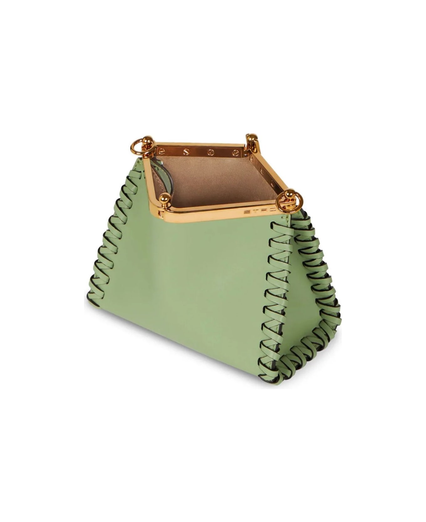 Etro Green Vela Mini Bag With Thread Work - Green