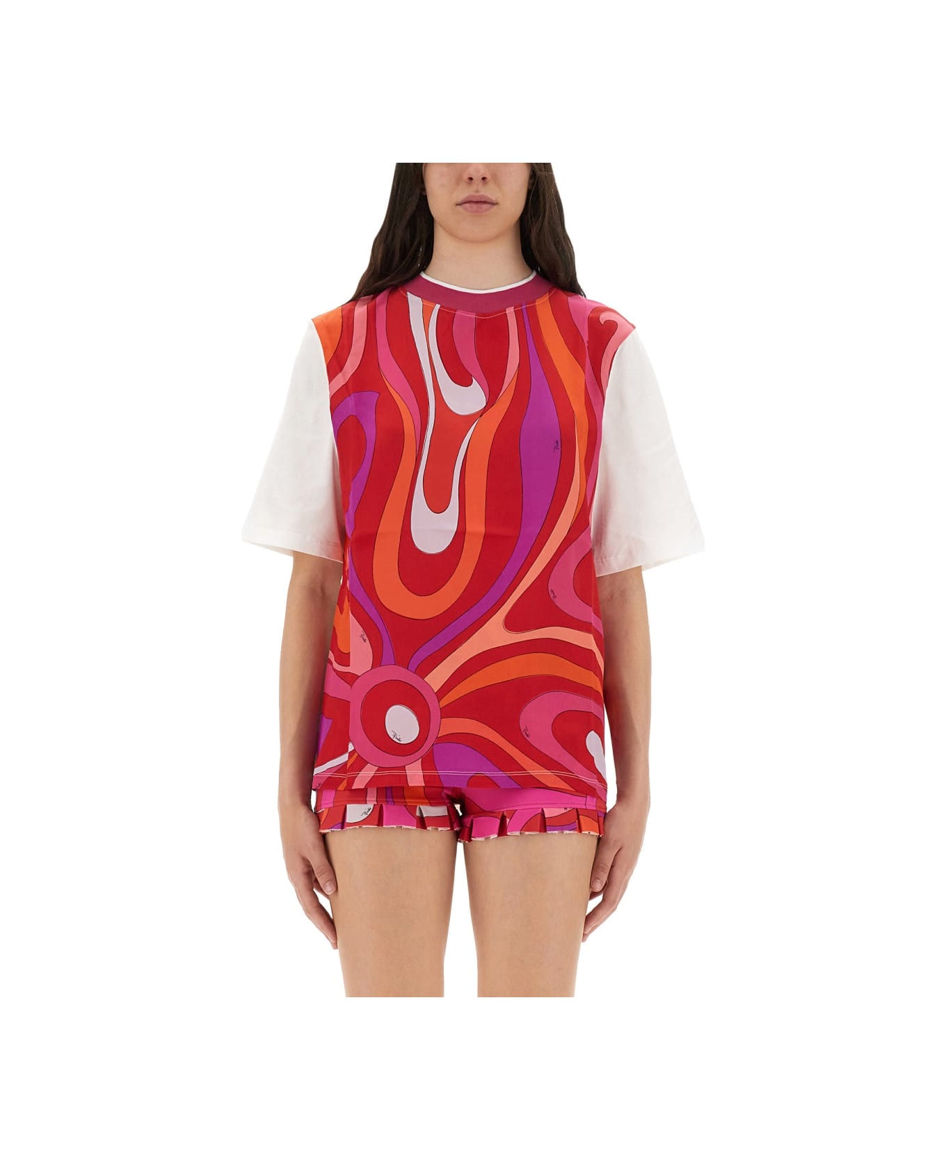 Pucci T-shirt With "iris" Print - MULTICOLOUR