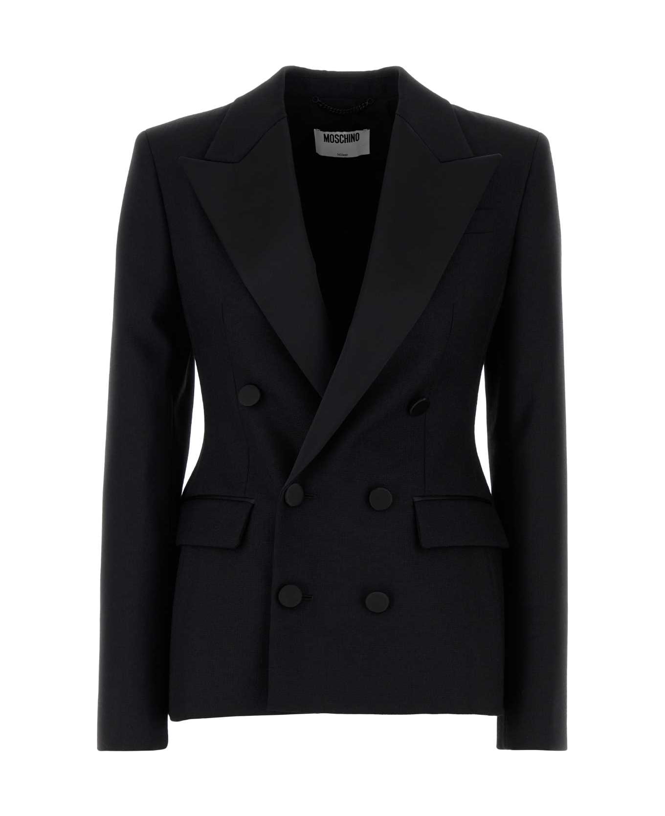 Moschino Black Wool Blazer - 2555