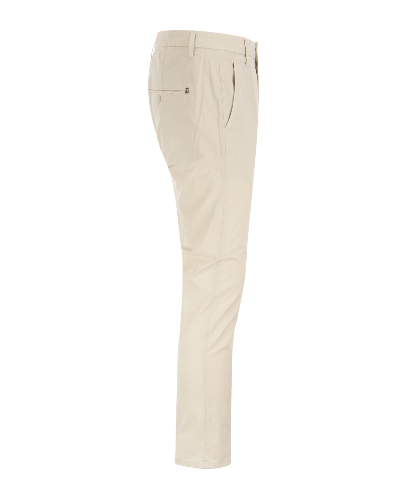 Dondup Alfredo - Slim-fit Cotton Trousers - Light Beige