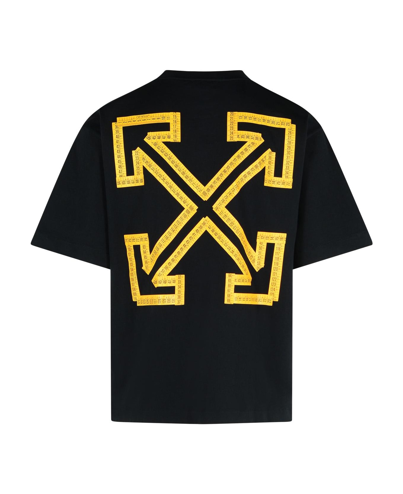 Off-White 'tape Arrow' Black Cotton T-shirt - BLACK