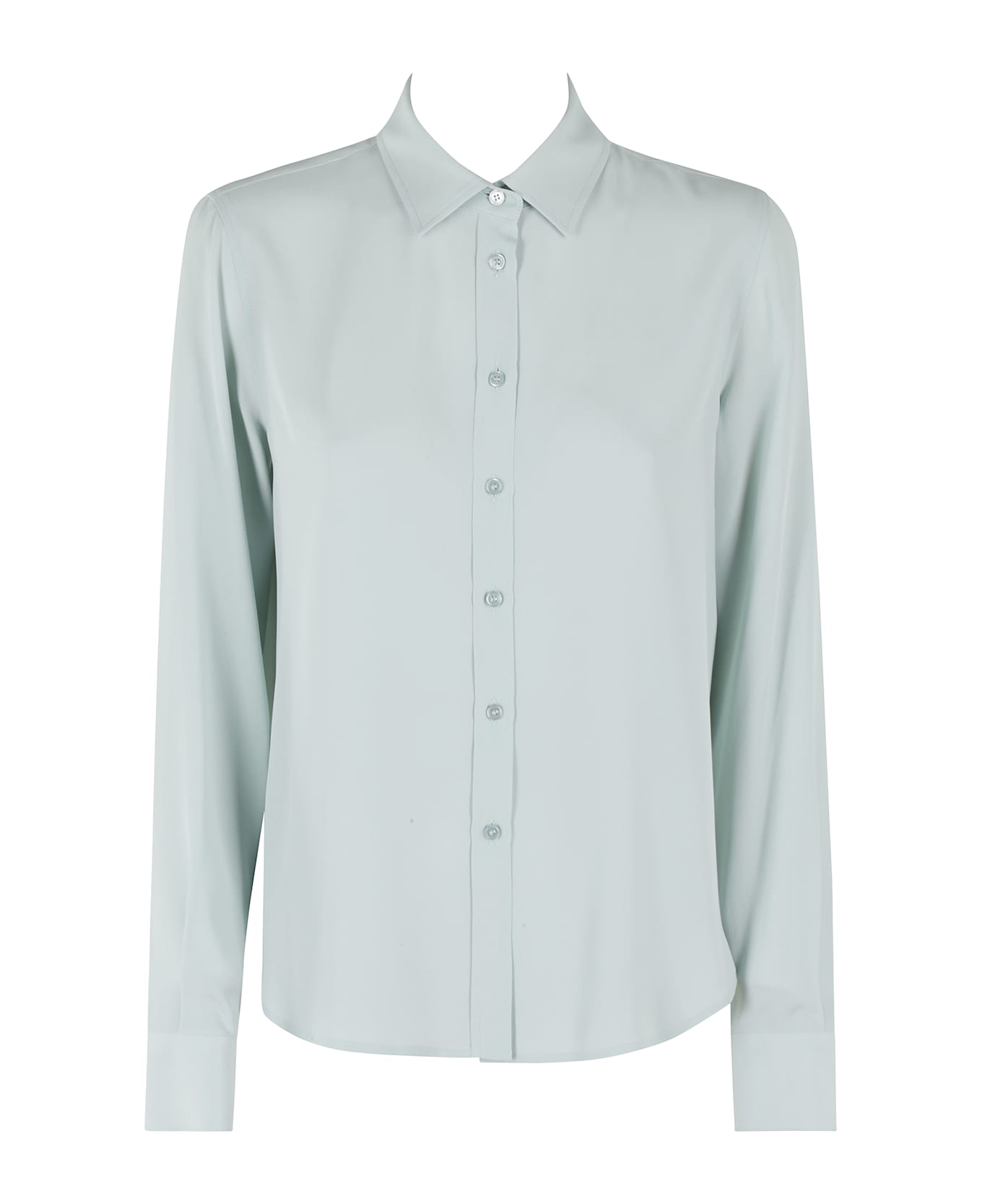 Seventy Camicia Crepe Unito Misto Seta - Verdino シャツ