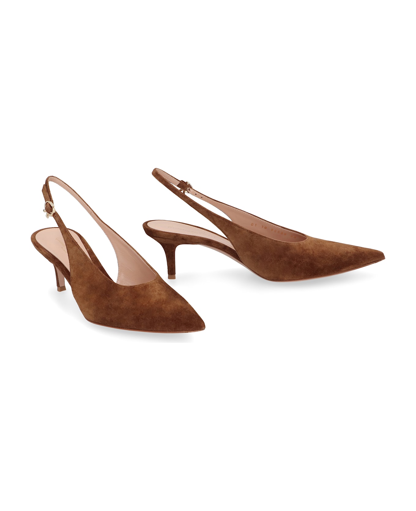 Gianvito Rossi Robbie Suede Slingback Pumps - brown