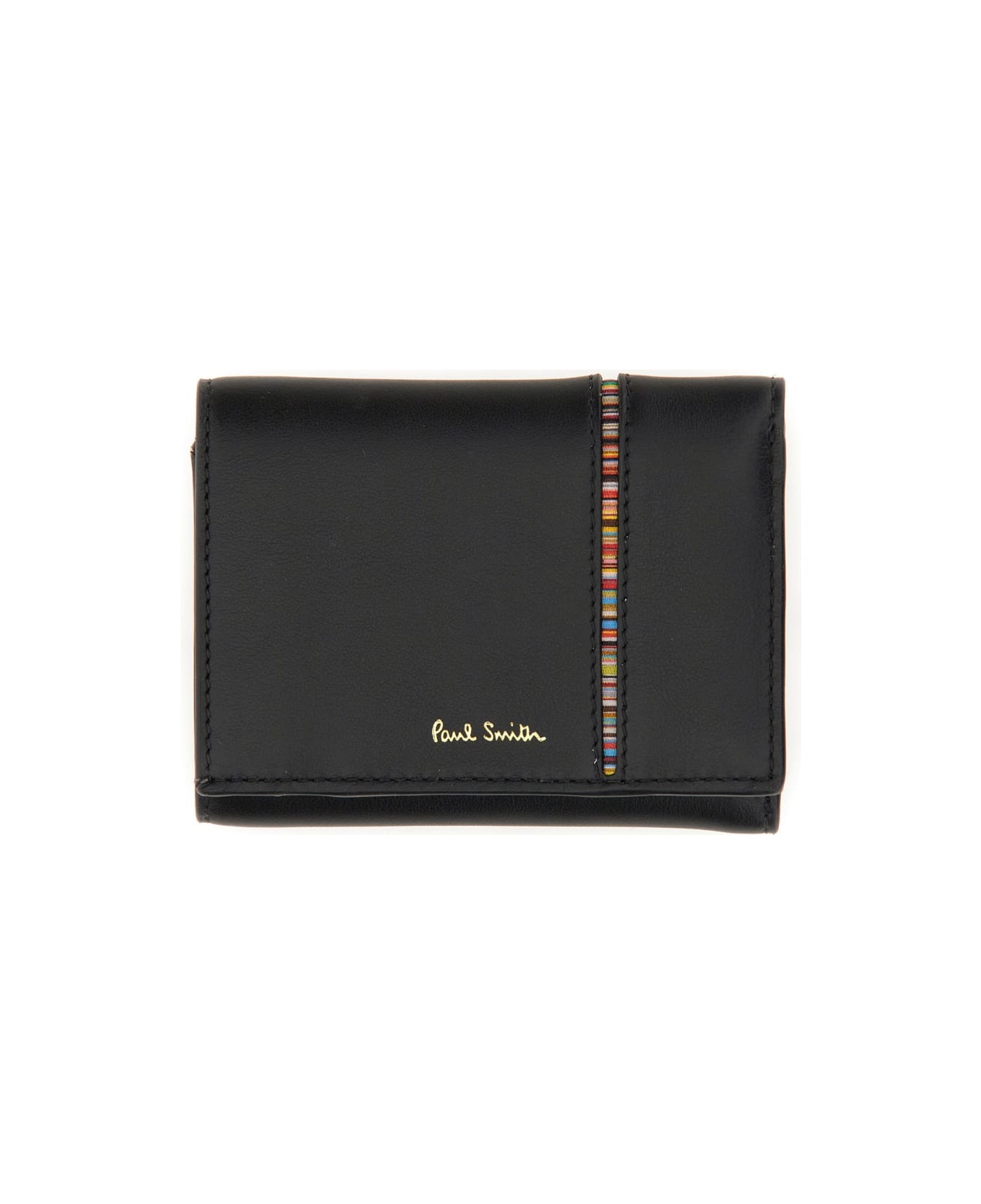 Paul Smith Tri-fold Leather Wallet - BLACK 財布