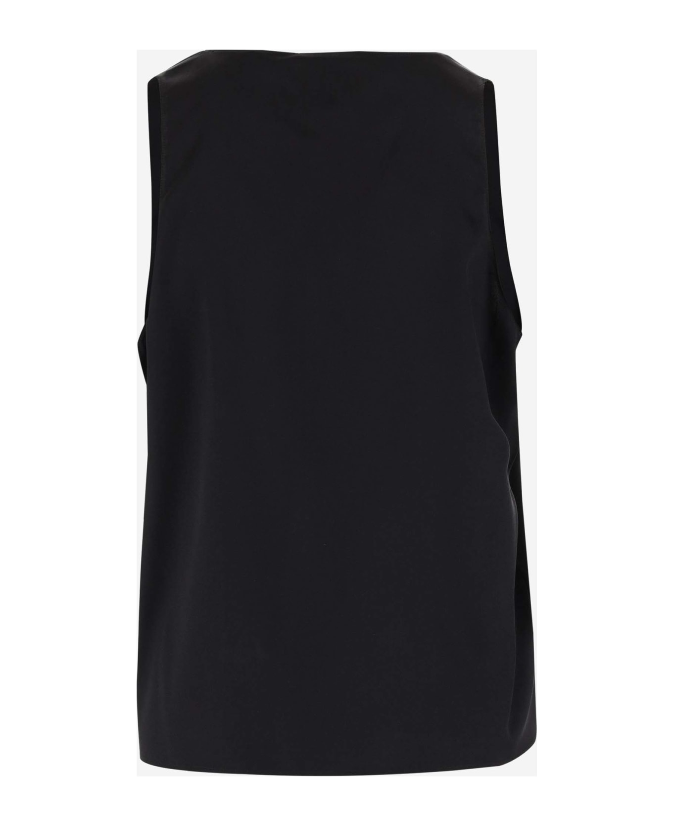 Pinko Stretch Silk Tank Top - Black タンクトップ