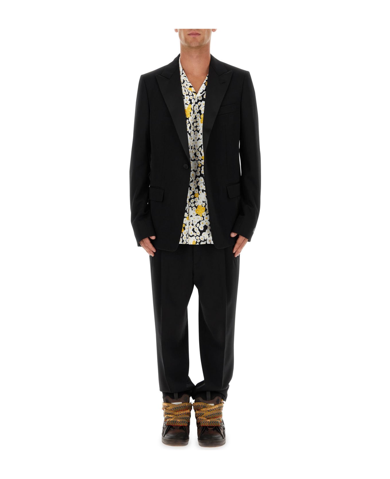 Lanvin Printed Satin Shirt - Black