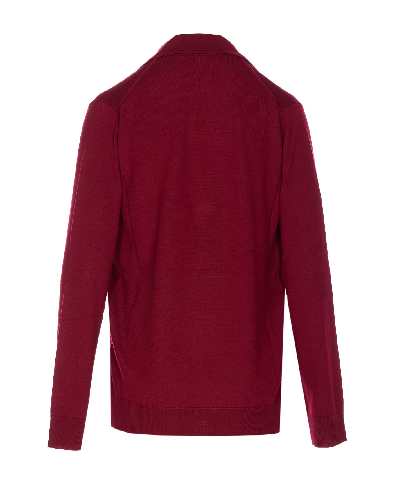Gucci Gg Logo Polo Sweater - Red