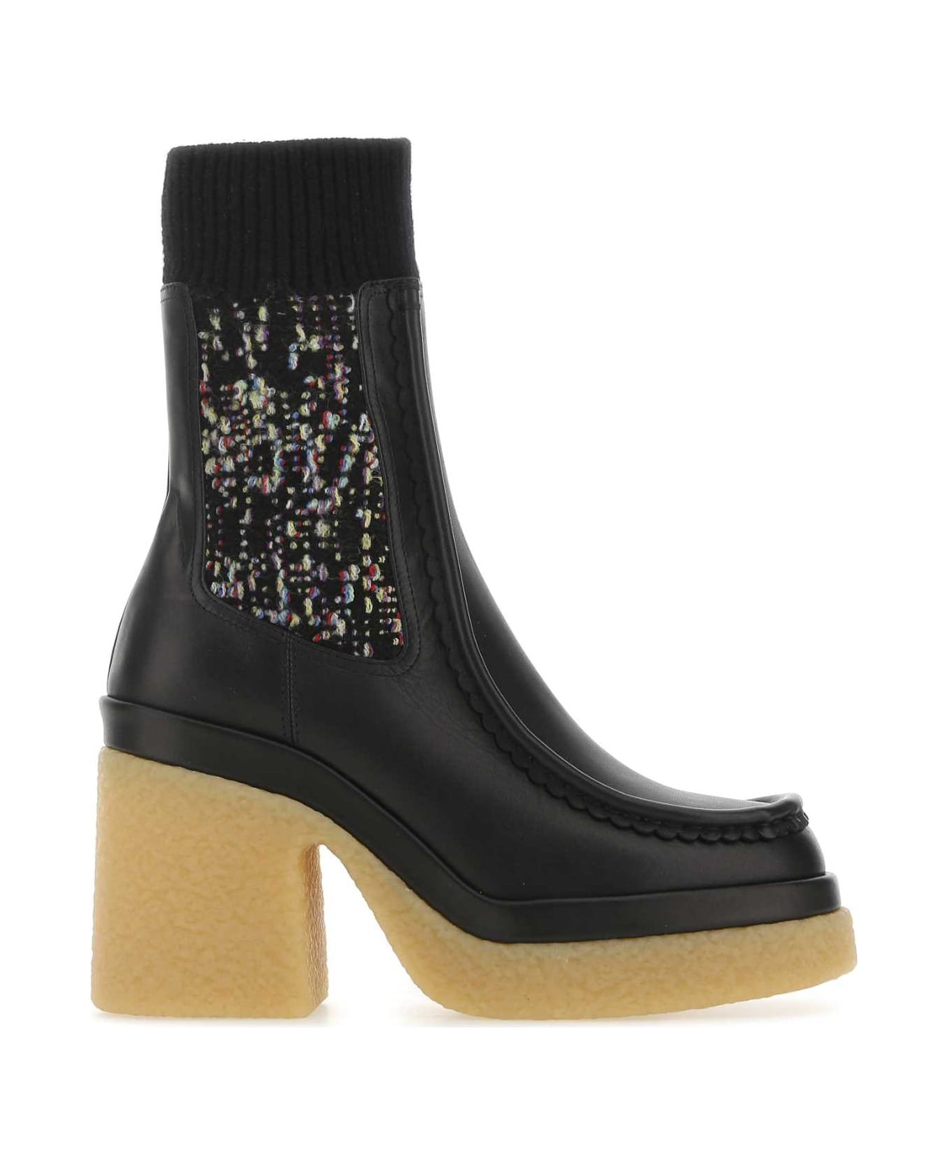 Chloé Black Leather Jamie Ankle Boots - 001 ブーツ