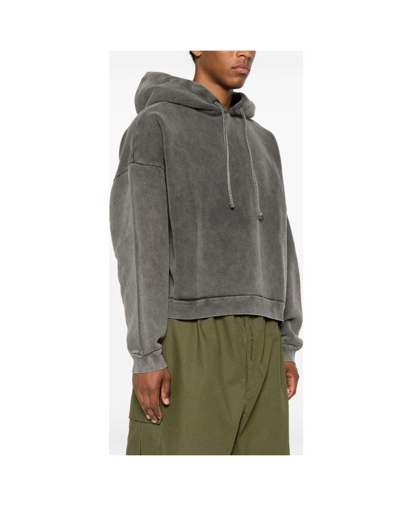 Acne Studios Logo Cotton Sweatshirt - Grey