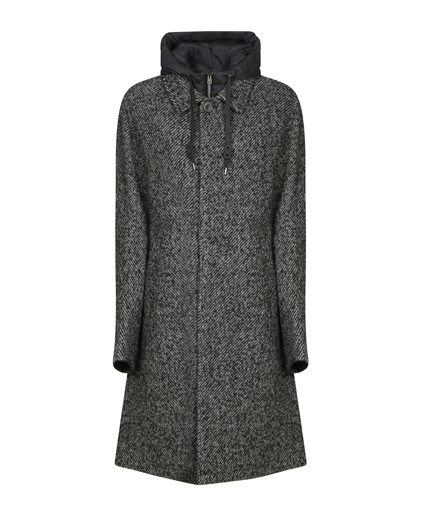 Herno Layered Effect Coat - Grey