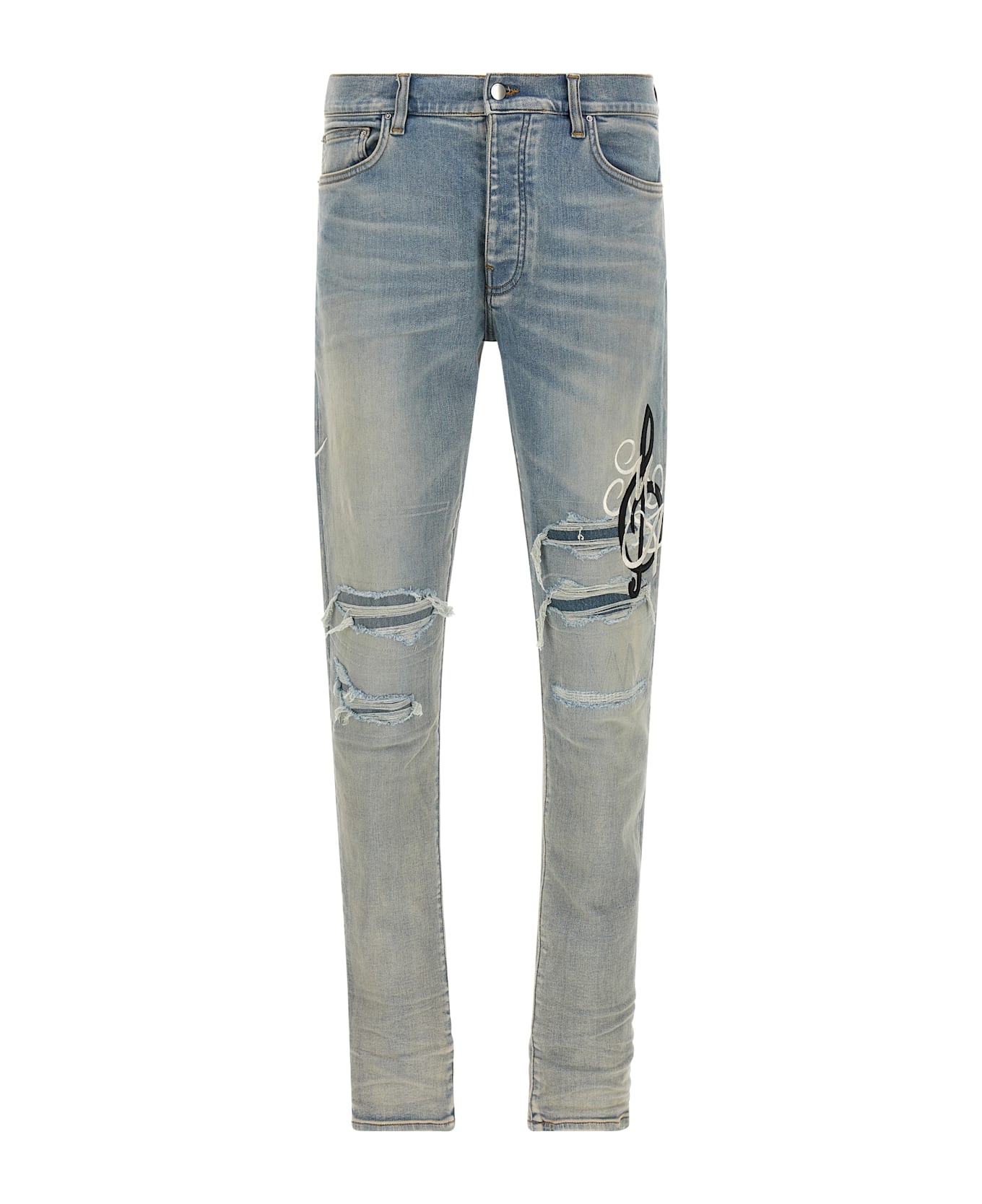AMIRI 
music Note
 Jeans - Light Blue