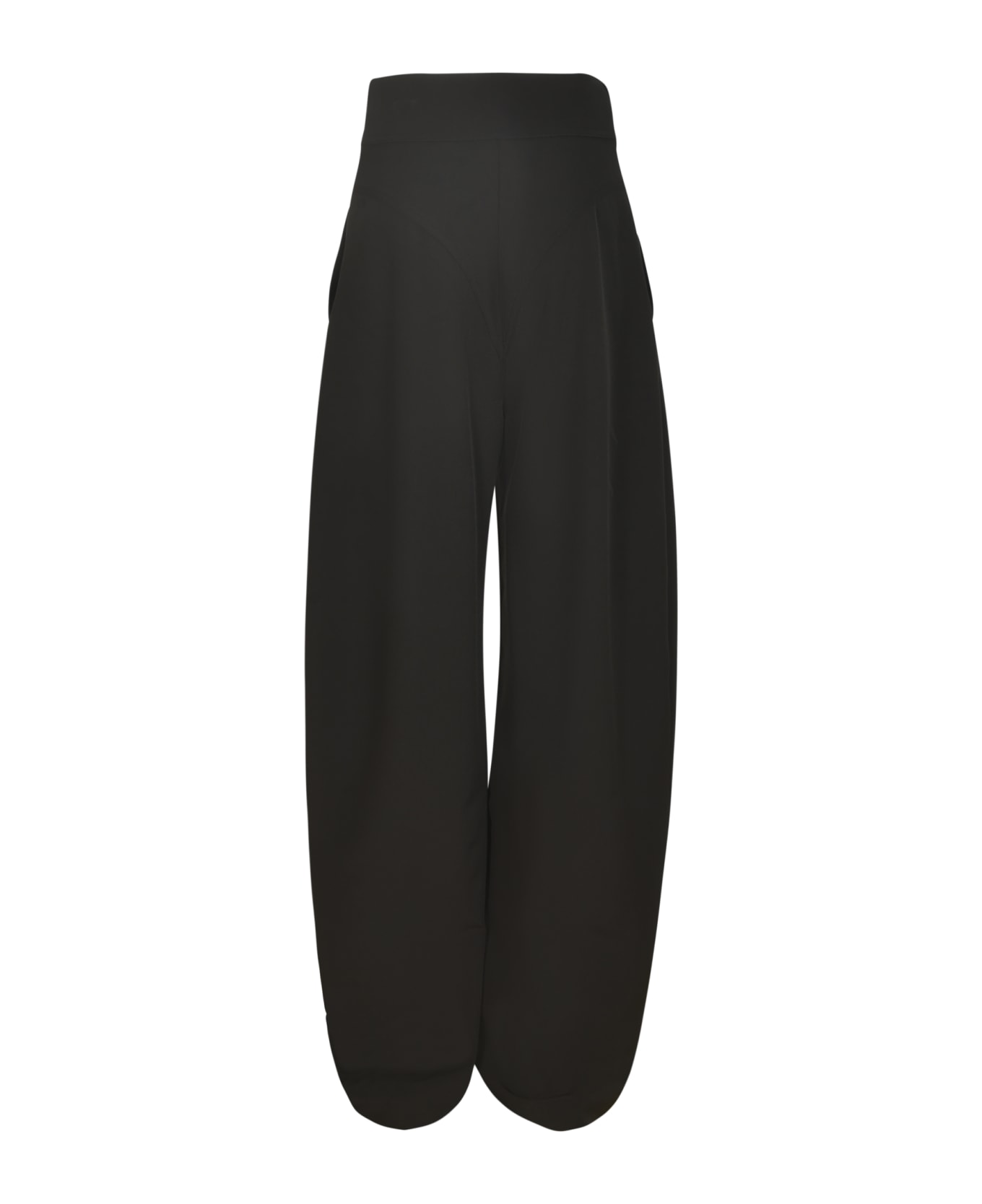 Alessandro Vigilante Wide Leg Plain Trousers - Black