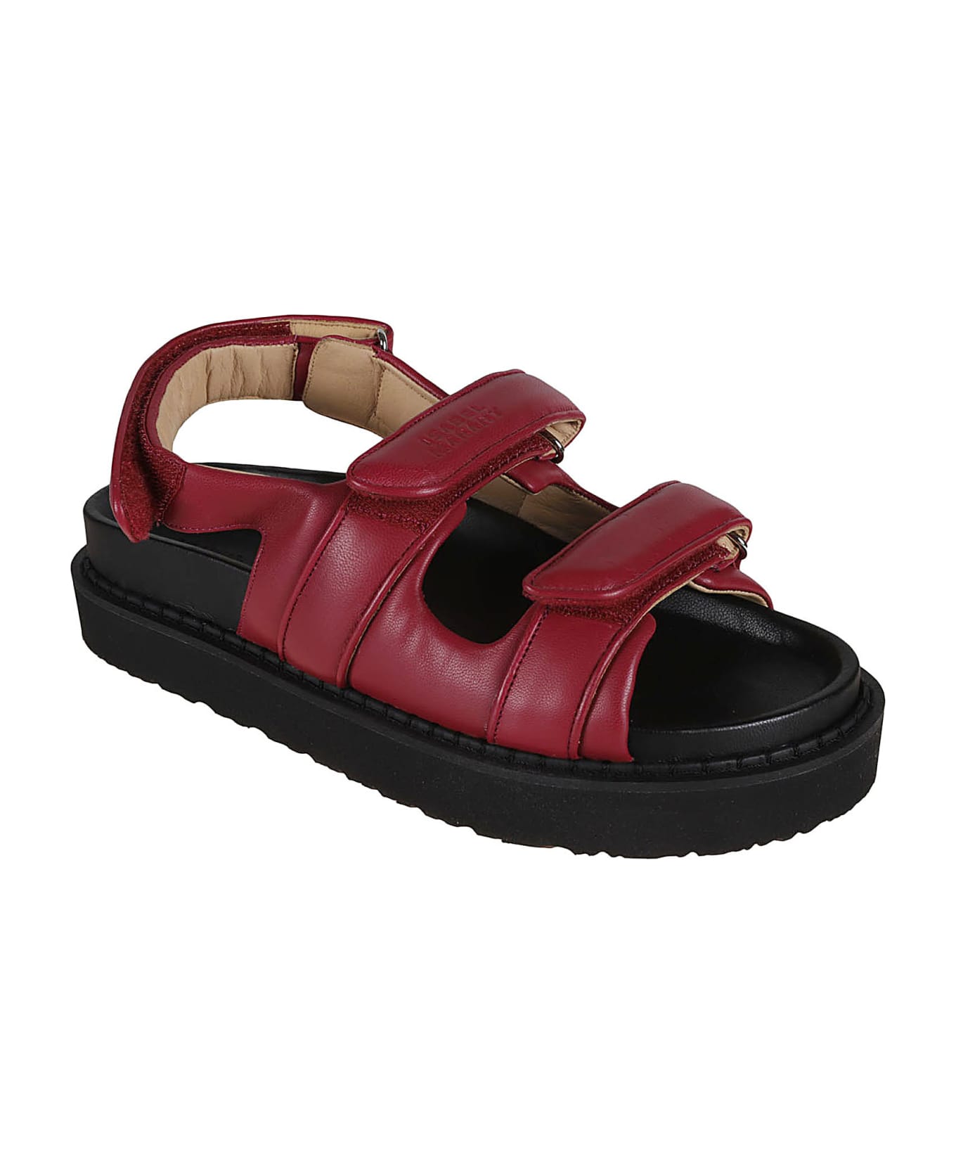 Isabel Marant Leather Padded Sandals - Raspberry