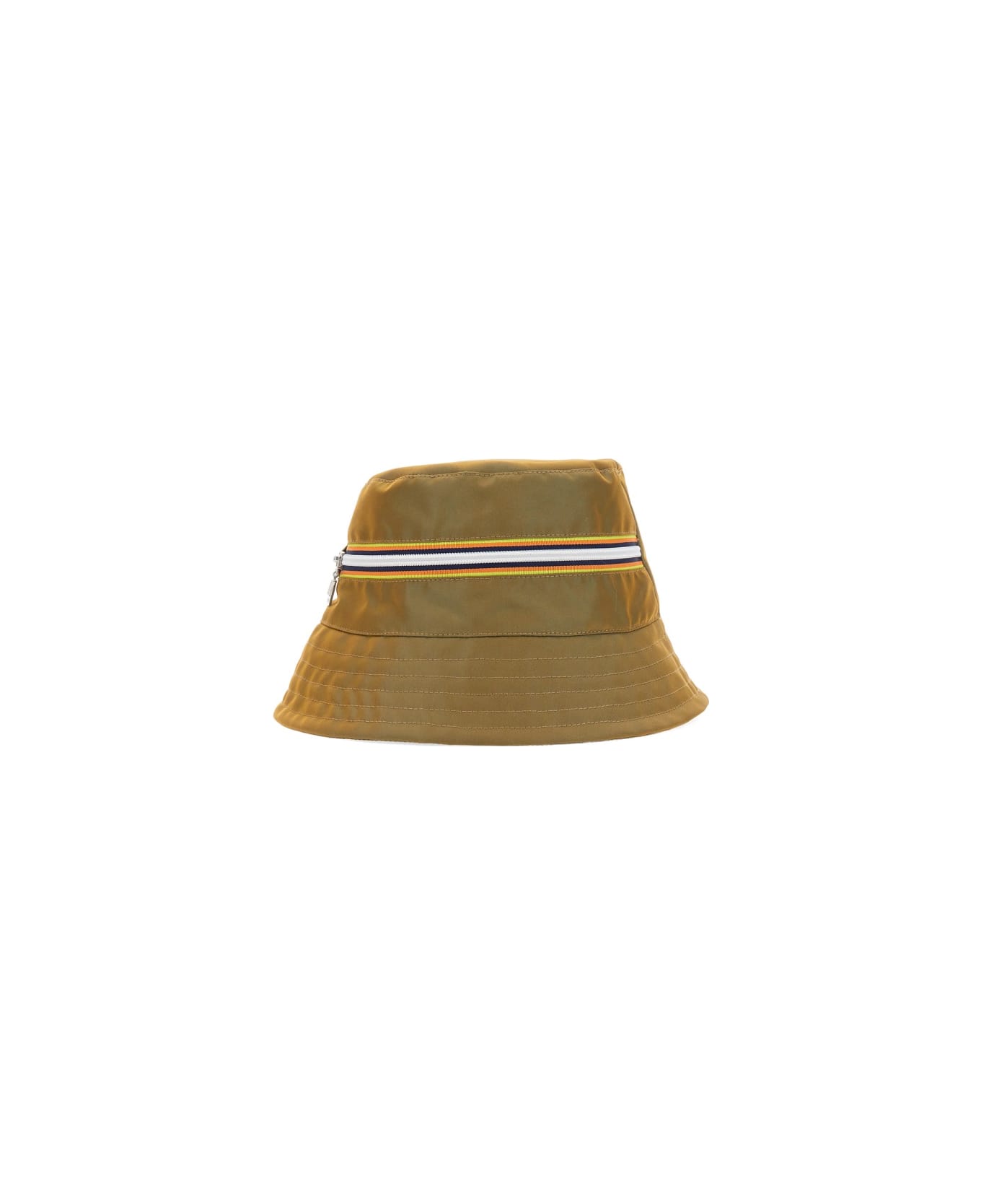 K-Way Bucket Hat With Zipper Logo - GOLD