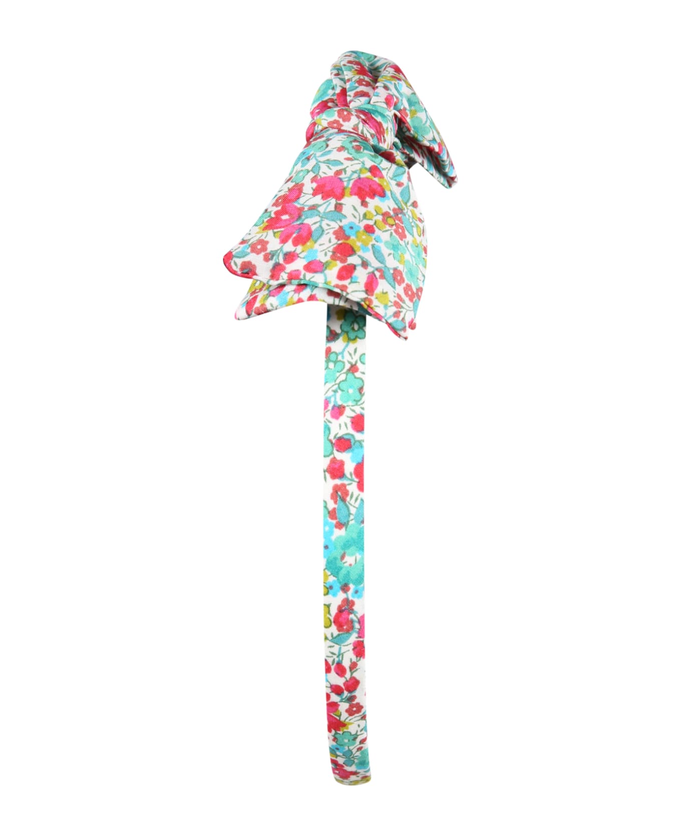 Bonpoint Multicolor Headband For Girl With Bow And Liberty Print - Multicolor