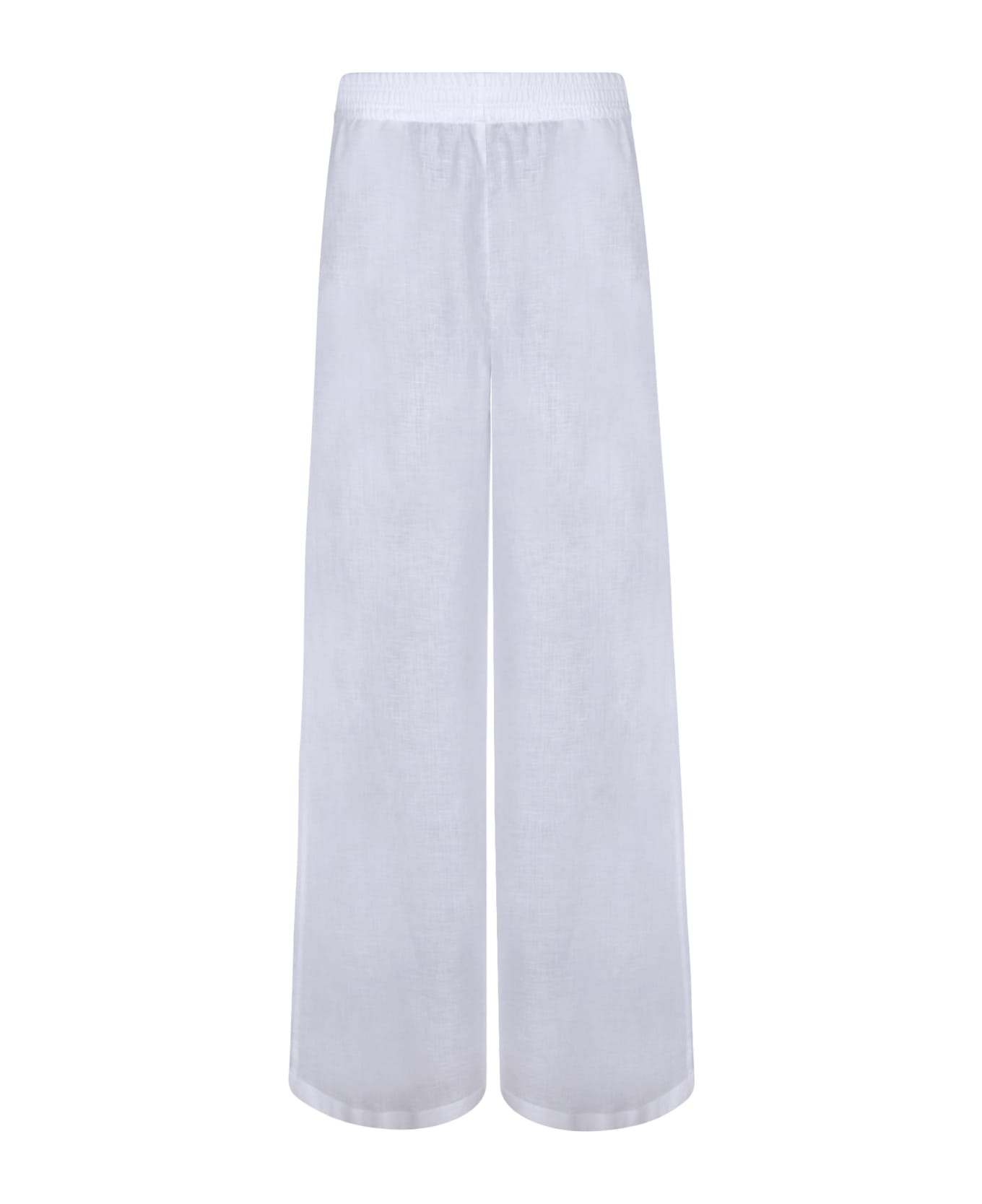 Fabiana Filippi White Linen Wide-leg Trousers - White